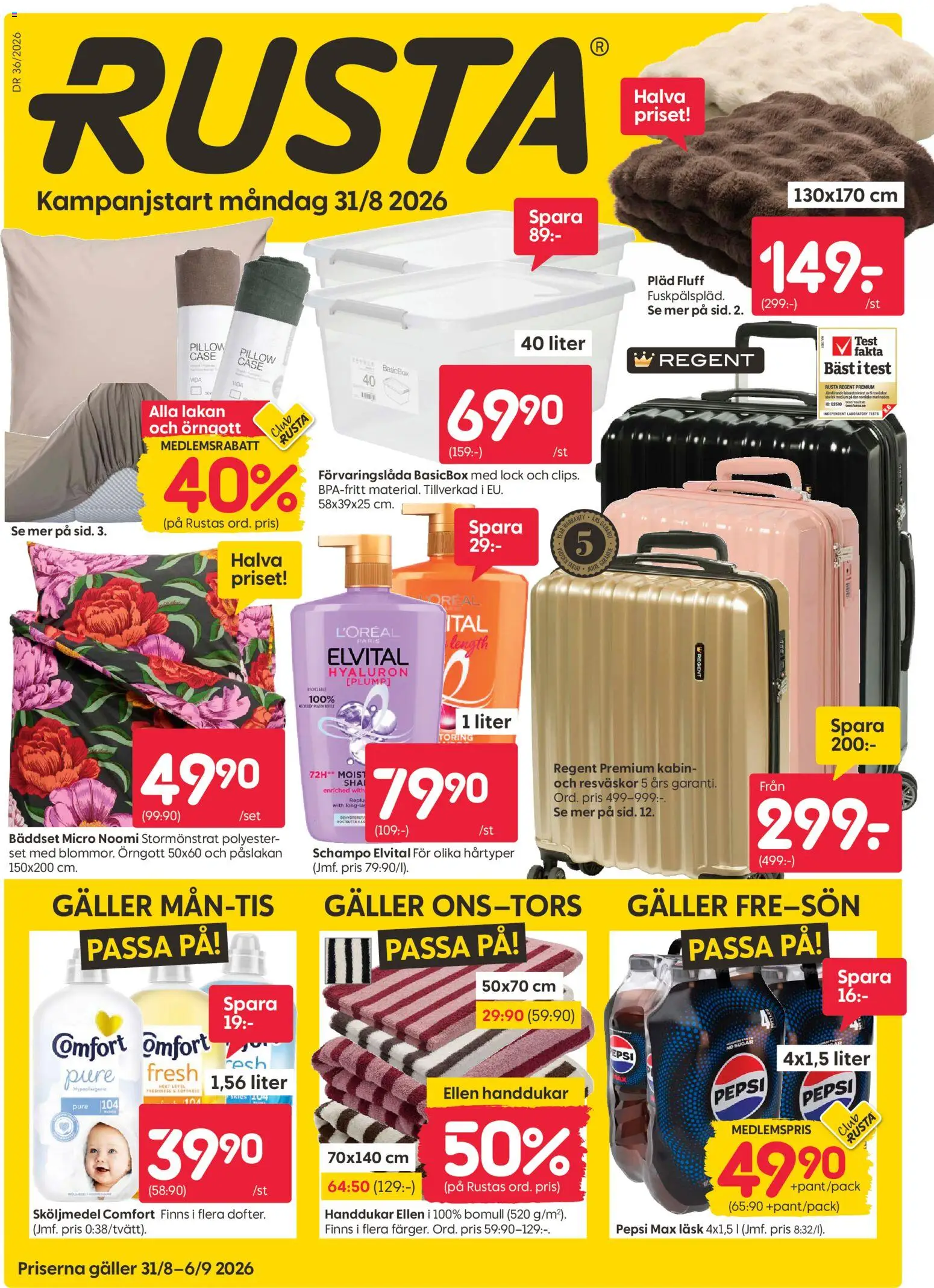 Förhandsgranska reklamblad Rusta erbjudanden från butik Rusta gäller från 31/08/2026