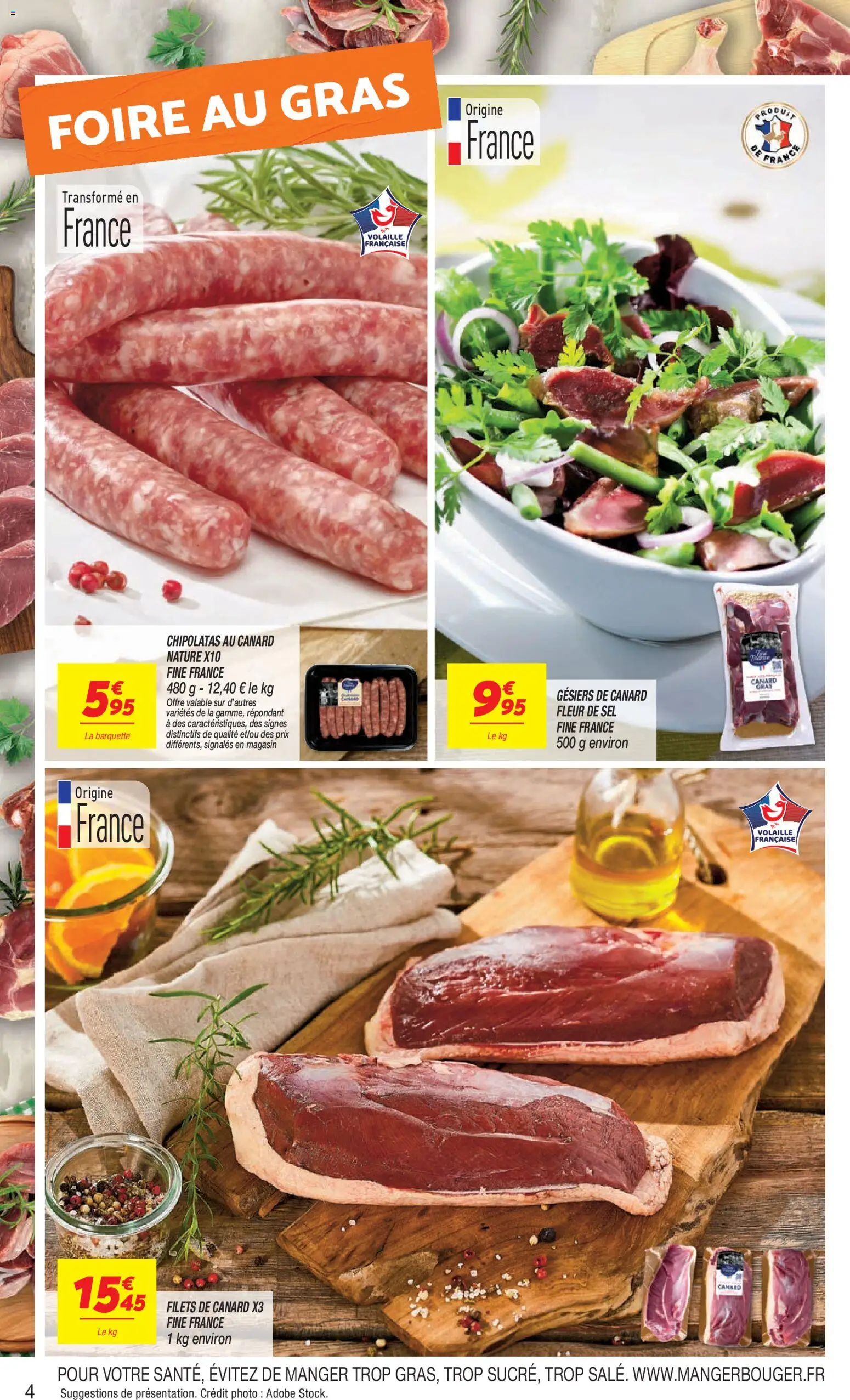 Prévisualisation de Netto - Temps fort Novembre du magasin Netto formulaire valide 03/11/2026 - Canard, Volaille, Chipolatas