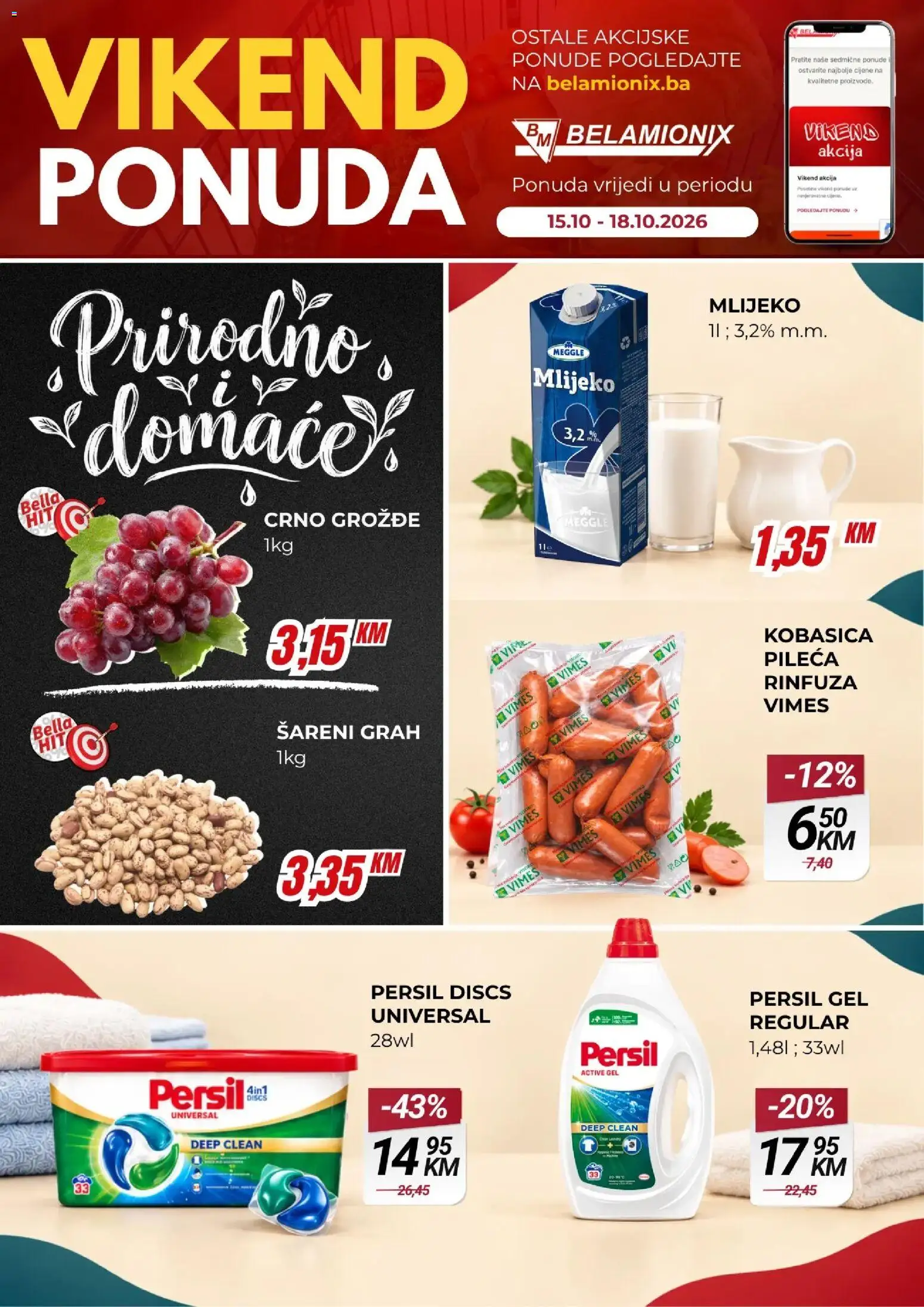 Pregled letka Belamionix vikend akcija trgovine Belamionix vrijedi od 15.10.2026