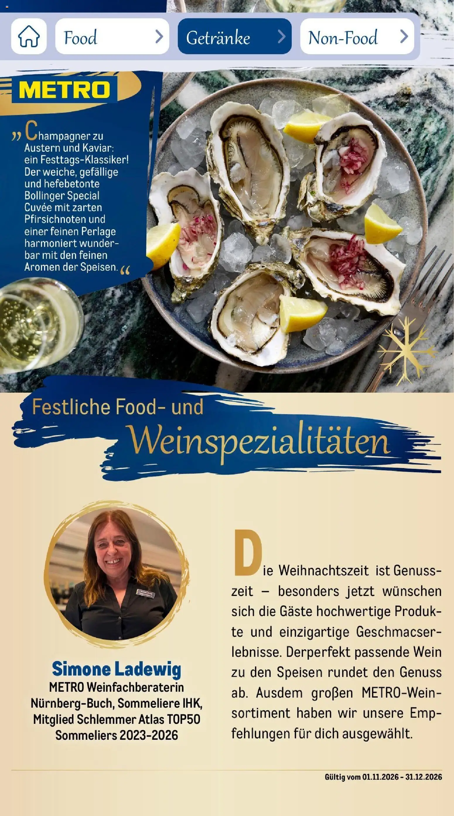 Vorschau von dem Prospekt des Geschäftes Metro, gültig ab dem 01.11.2026 - Wein