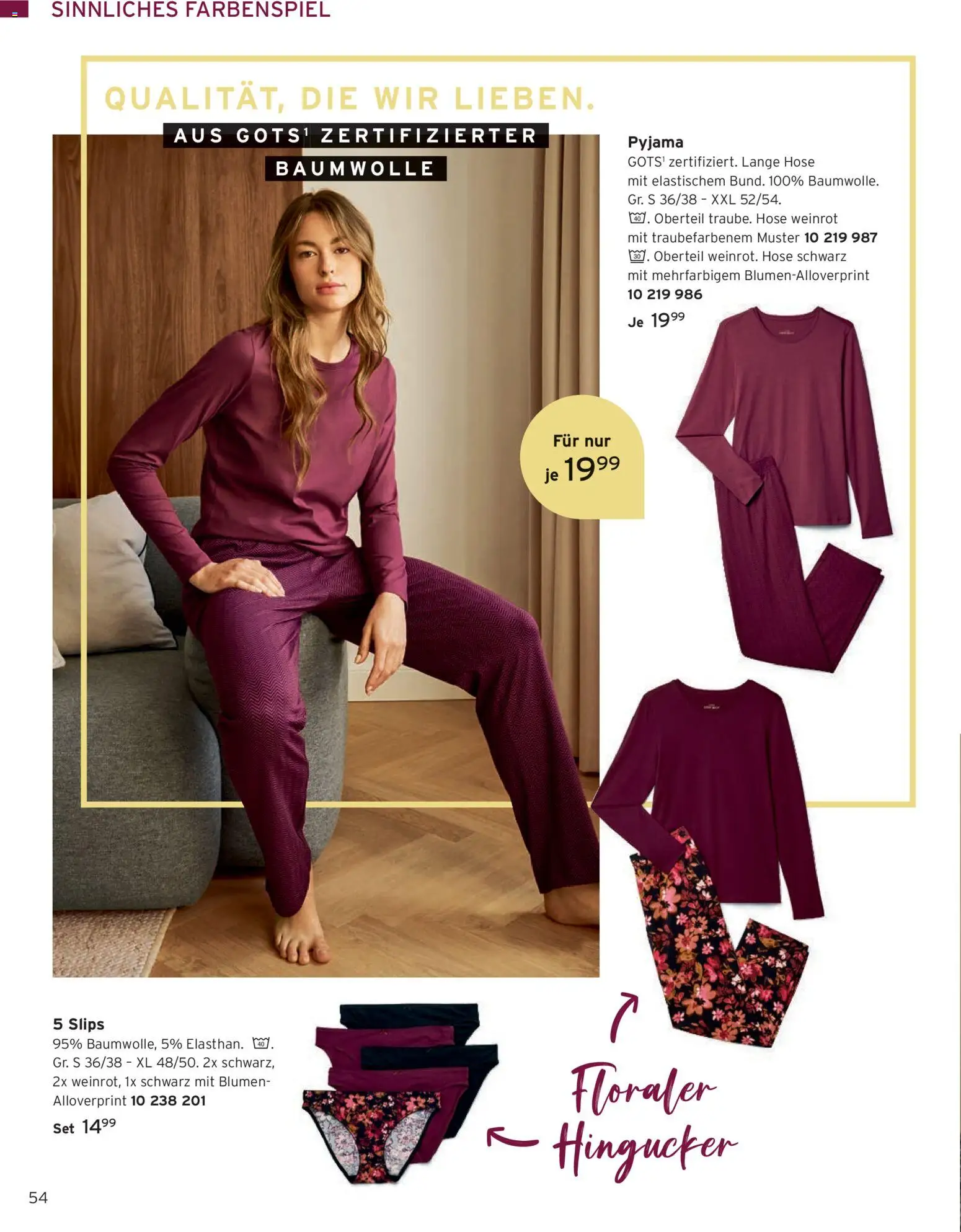 Vorschau von dem Prospekt des Geschäftes Tchibo, gültig ab dem 11.09.2026 - Blumen, Pyjama, Hose