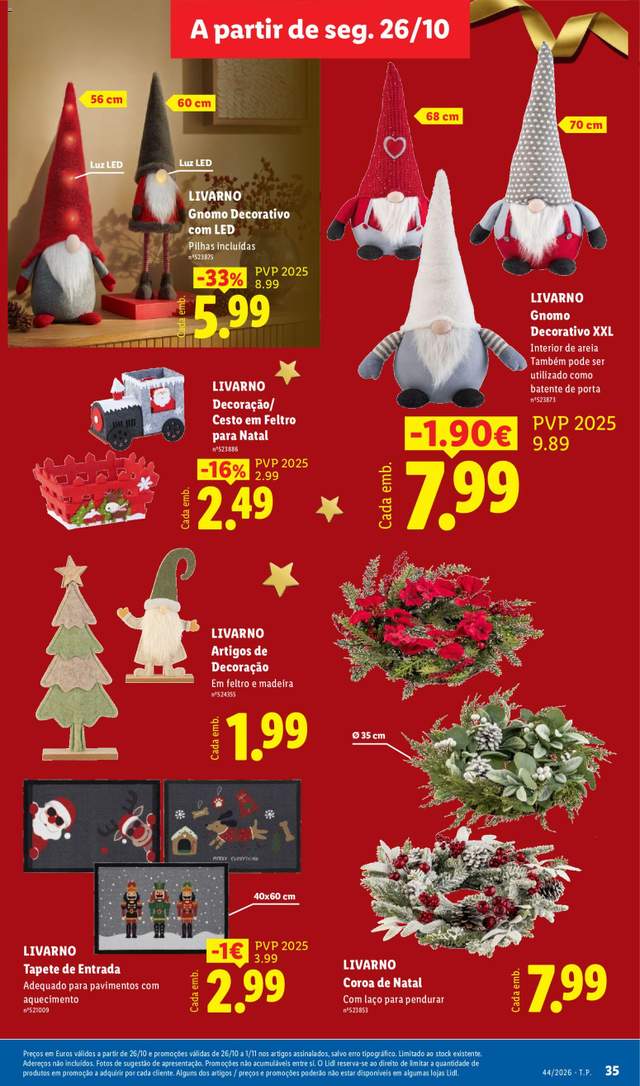 Novo folheto Lidl a partir de 26/10