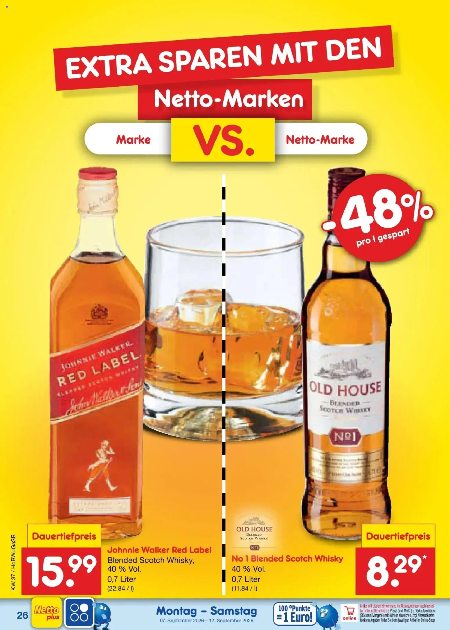 Vorschau von dem Prospekt des Geschäftes Netto Marken-Discount, gültig ab dem 07.09.2026 - Whisky, Johnnie walker