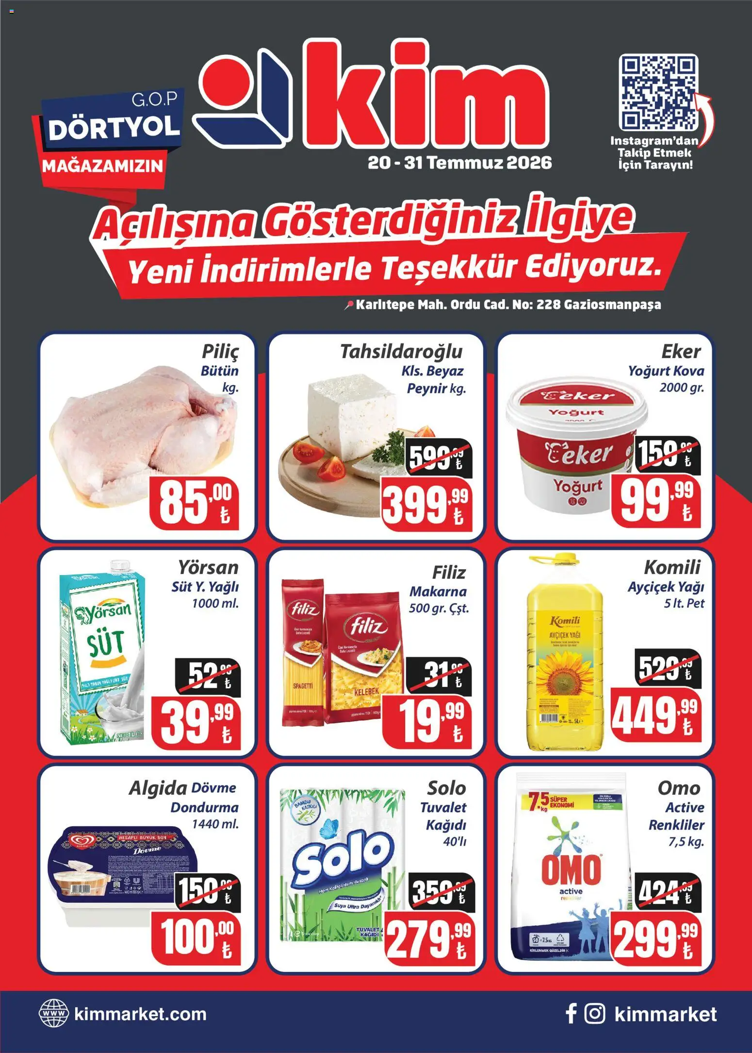 Kim Market Kim Market Katalog - Yeni Mağaza Açılış Özel 20.07.2026 - Broşürünün önizlemesi