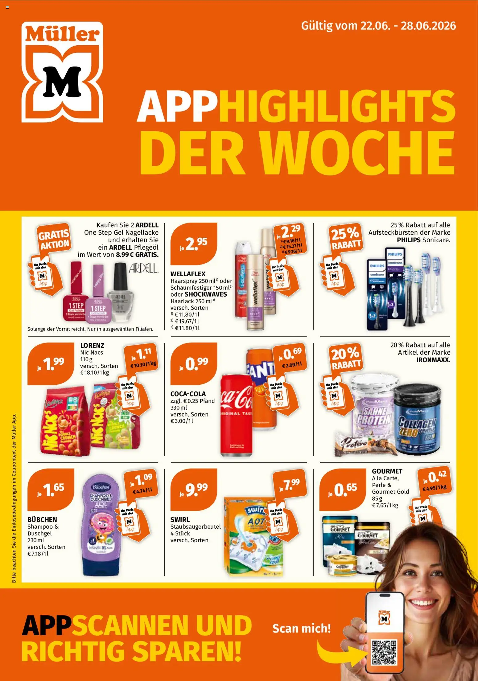 Vorschau von dem Prospekt des Geschäftes Müller, gültig ab dem 22.06.2026