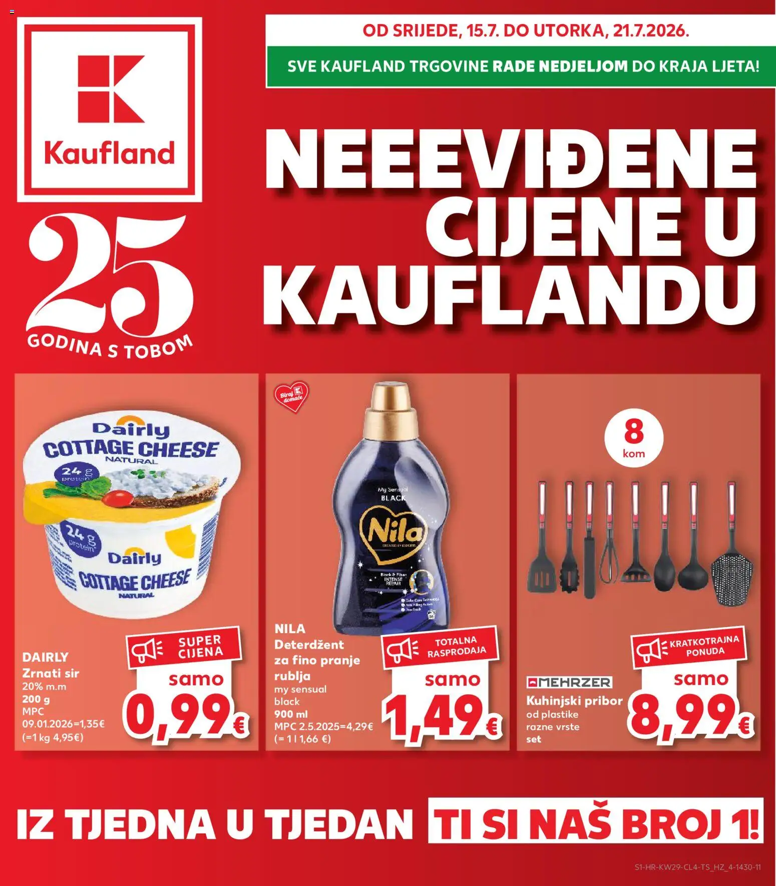 Pregled letka Split-Ravne njive trgovine Kaufland vrijedi od 15.07.2026
