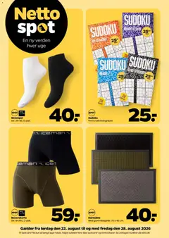 Eksempel på tilbudsavis Netto - Nonfood uge 35 fra butik Netto gyldig fra 22/08/2026