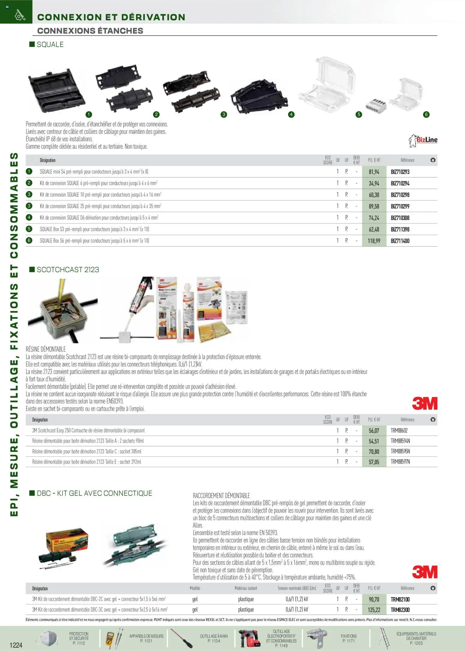 Prévisualisation de Brochure EPI, mesure, outillage, fixations et consommables du magasin Rexel formulaire valide 18/11/2025 - Clé, Livres, Cartouche, Connecteur, Câble