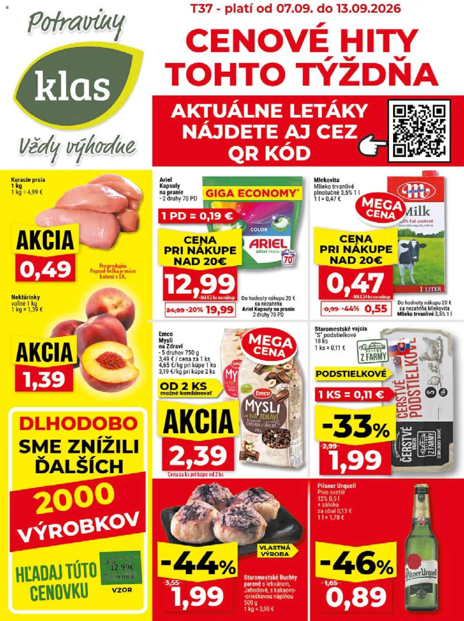 Náhľad Klas letáku platného od 07.09.2026