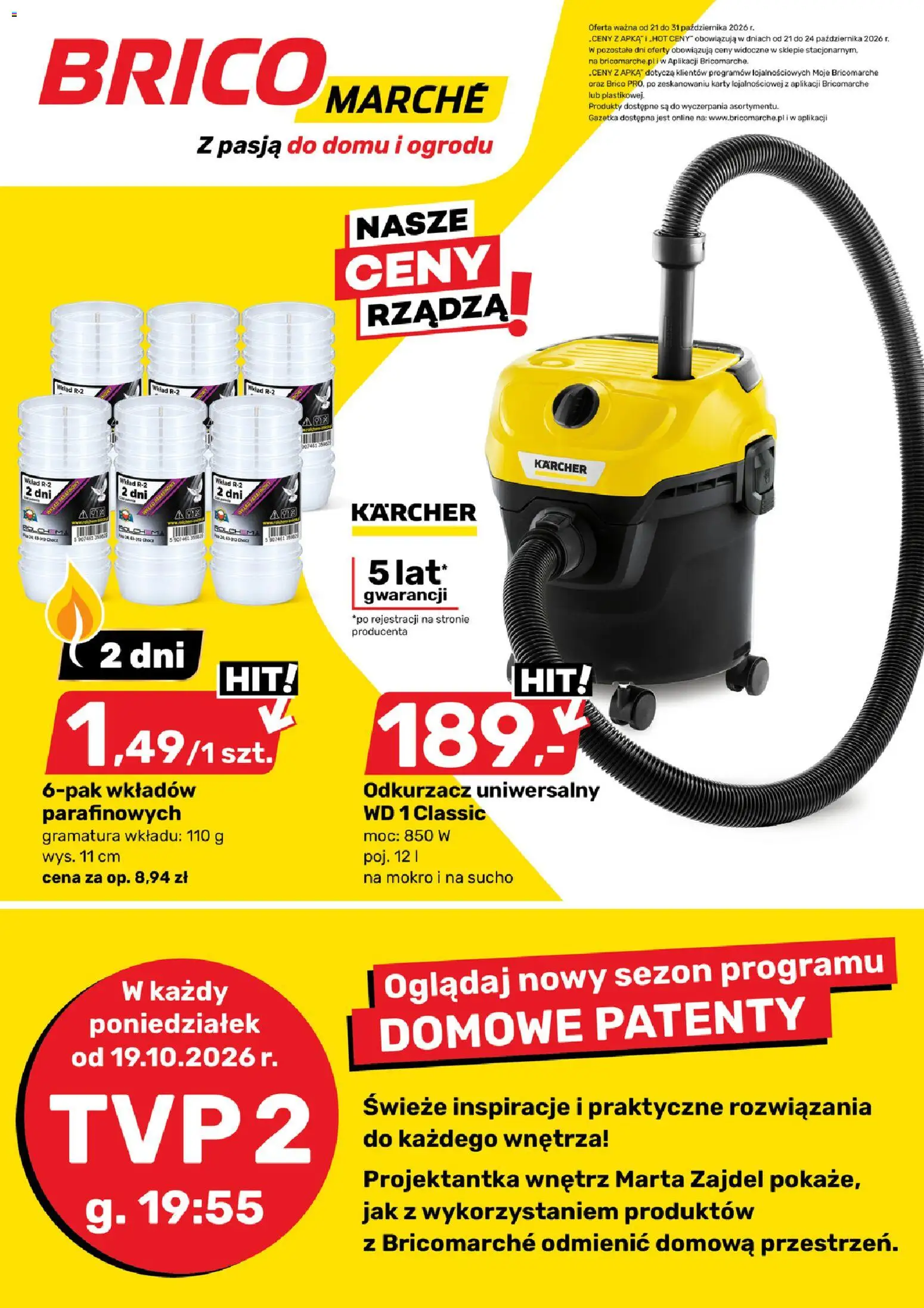 Pogląd gazetki "Brico Marché gazetka" ze sklepu Brico Marché ważnej od 21.10.2026 - Odkurzacz