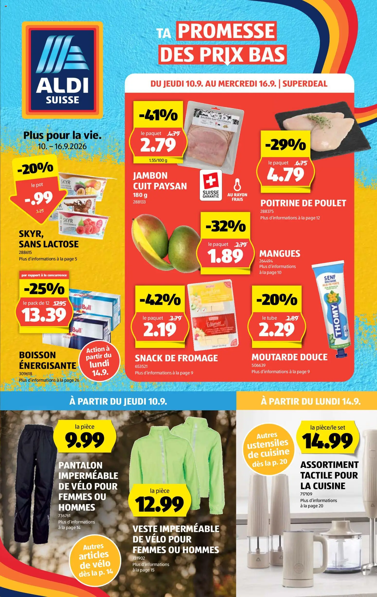 Vorschau des Merkblatts Aldi aktionen FR vom Shop Aldi gültig von 10.09.2026 bis 16.09.2026