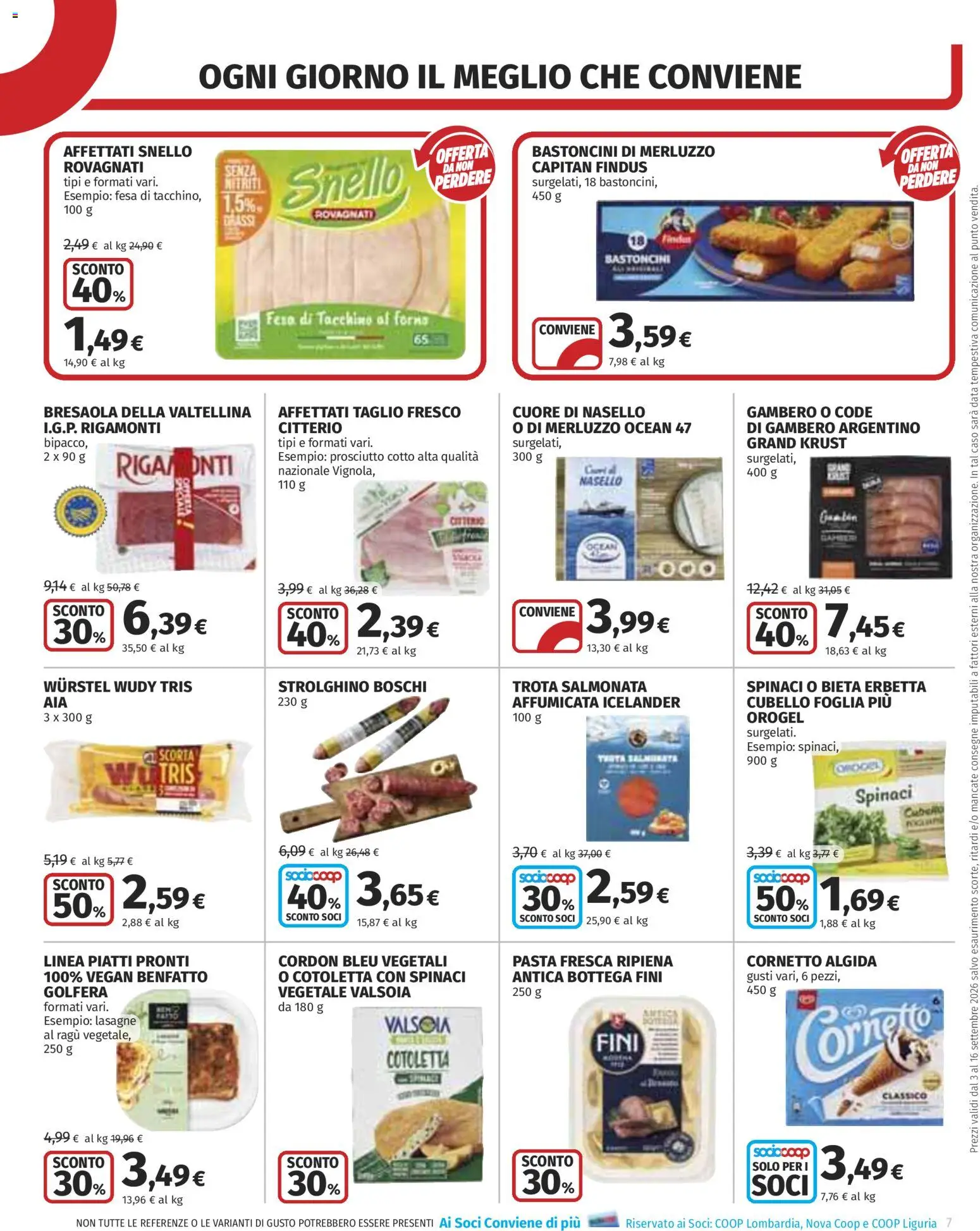 Anteprima dell'opuscolo COOP volantino Monza dal negozio COOP valido da 03/09/2026 - Vegan, Lasagne, Piatti, Prosciutto, Prosciutto Cotto, Spinaci, Taglio, Piatti pronti