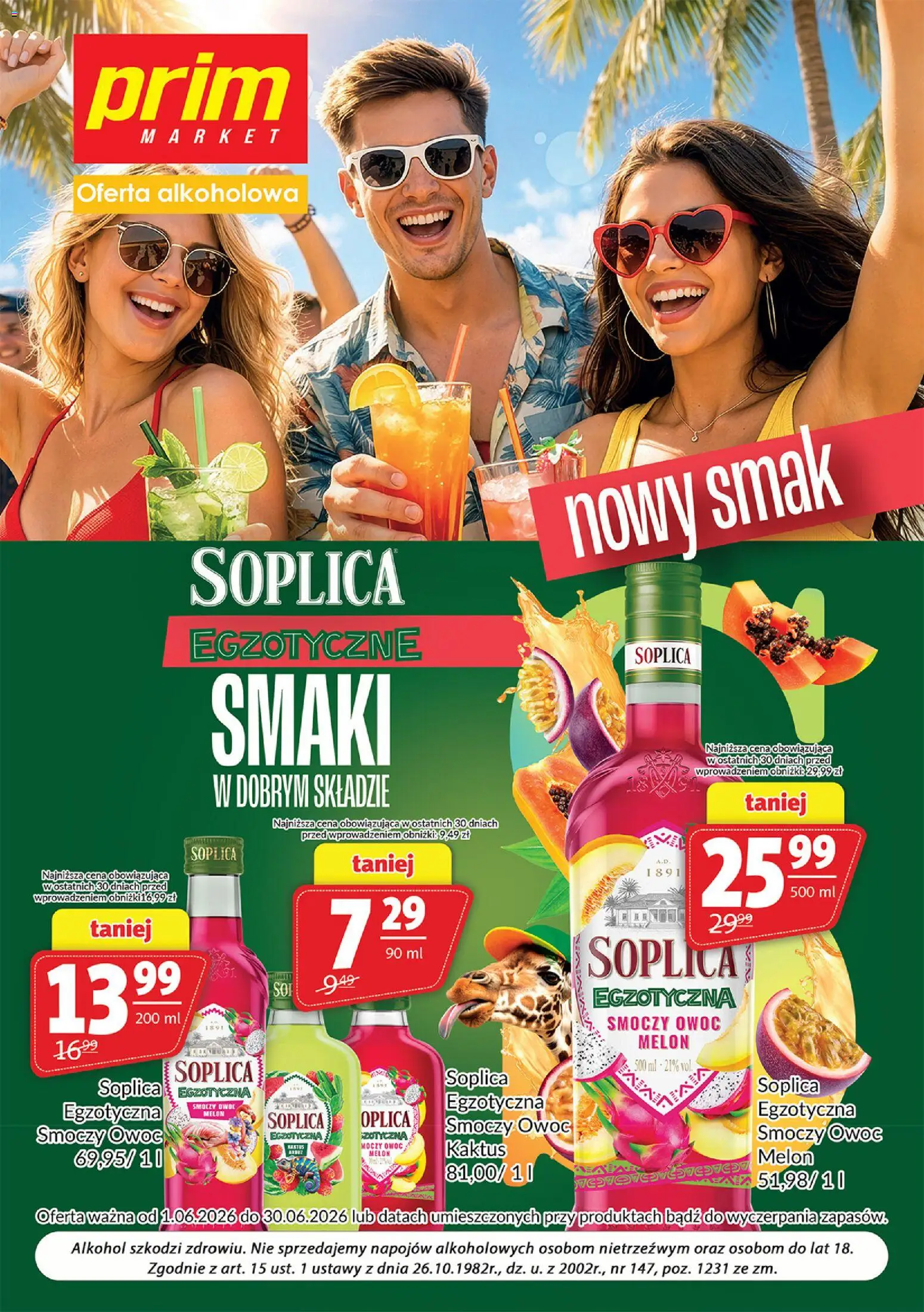 Pogląd gazetki "Prim Market gazetka - Oferta alkoholowa" ze sklepu Prim Market ważnej od 01.06.2026