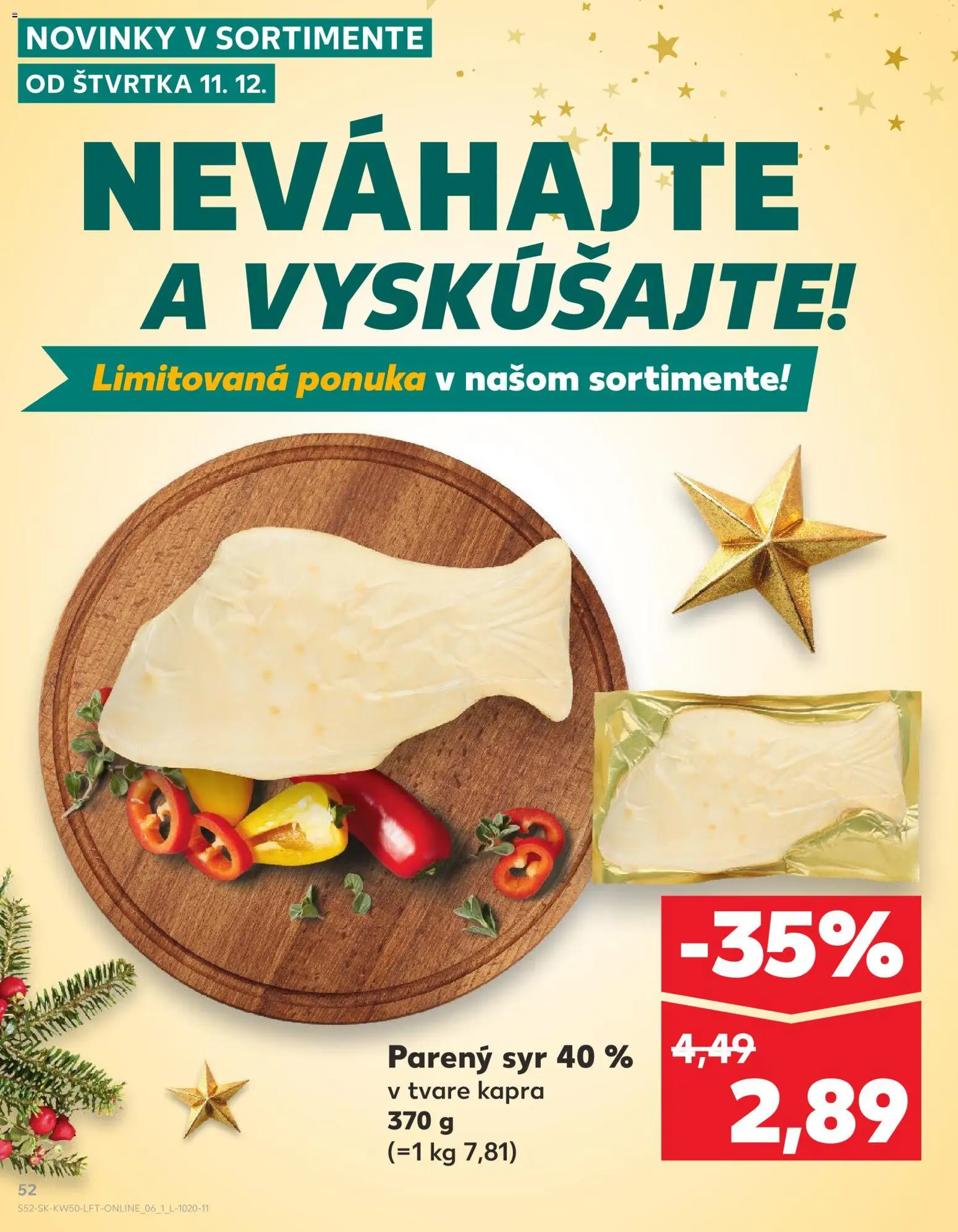 Náhľad Kaufland letáku platného od 11.12.2025 - Syr