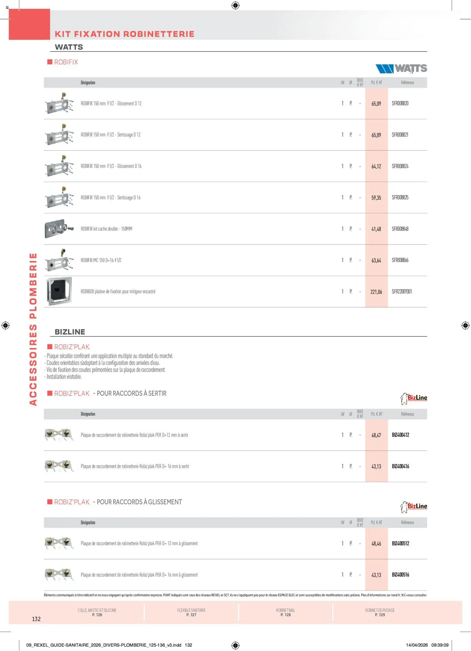 Prévisualisation de Rexel - Brochure Sanitaire du magasin Rexel formulaire valide 20/04/2026 - Robinet