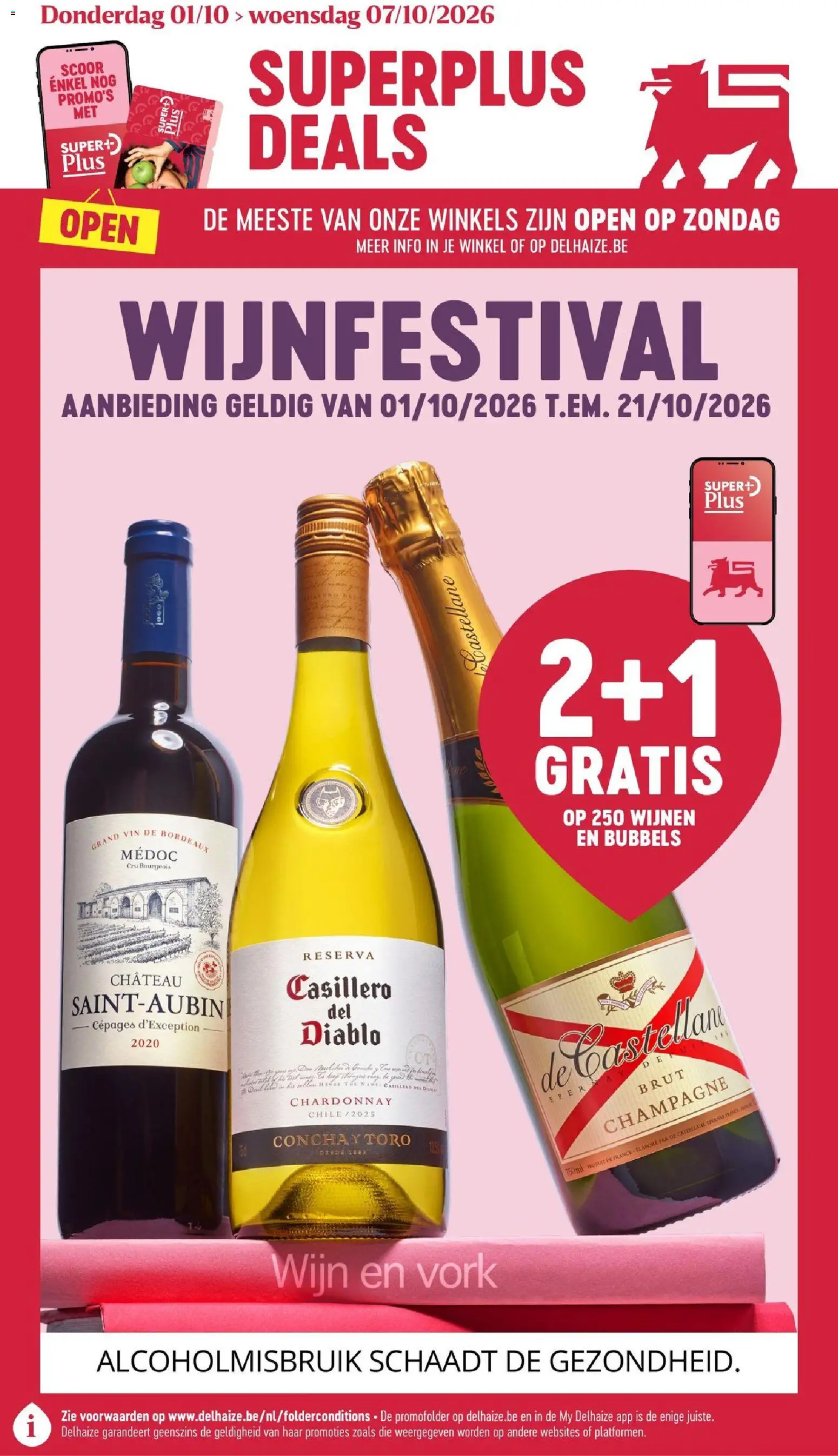 Voorbeeld van Delhaize folder week 40 van winkel Delhaize geldig vanaf 01/10/2026 - Champagne, Wijn