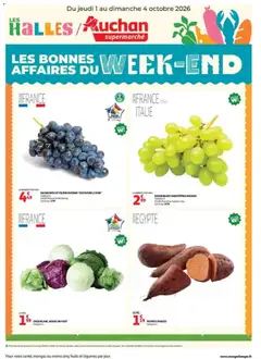 Prévisualisation de Auchan les bons plans du week-end dans votre super du magasin Auchan formulaire valide 01/10/2026