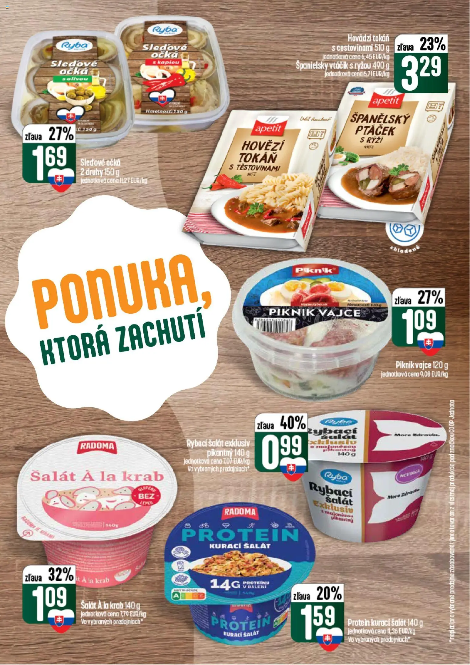 Náhľad COOP Jednota letáku platného od 10.09.2026 - Protein, Ryba, Šalát