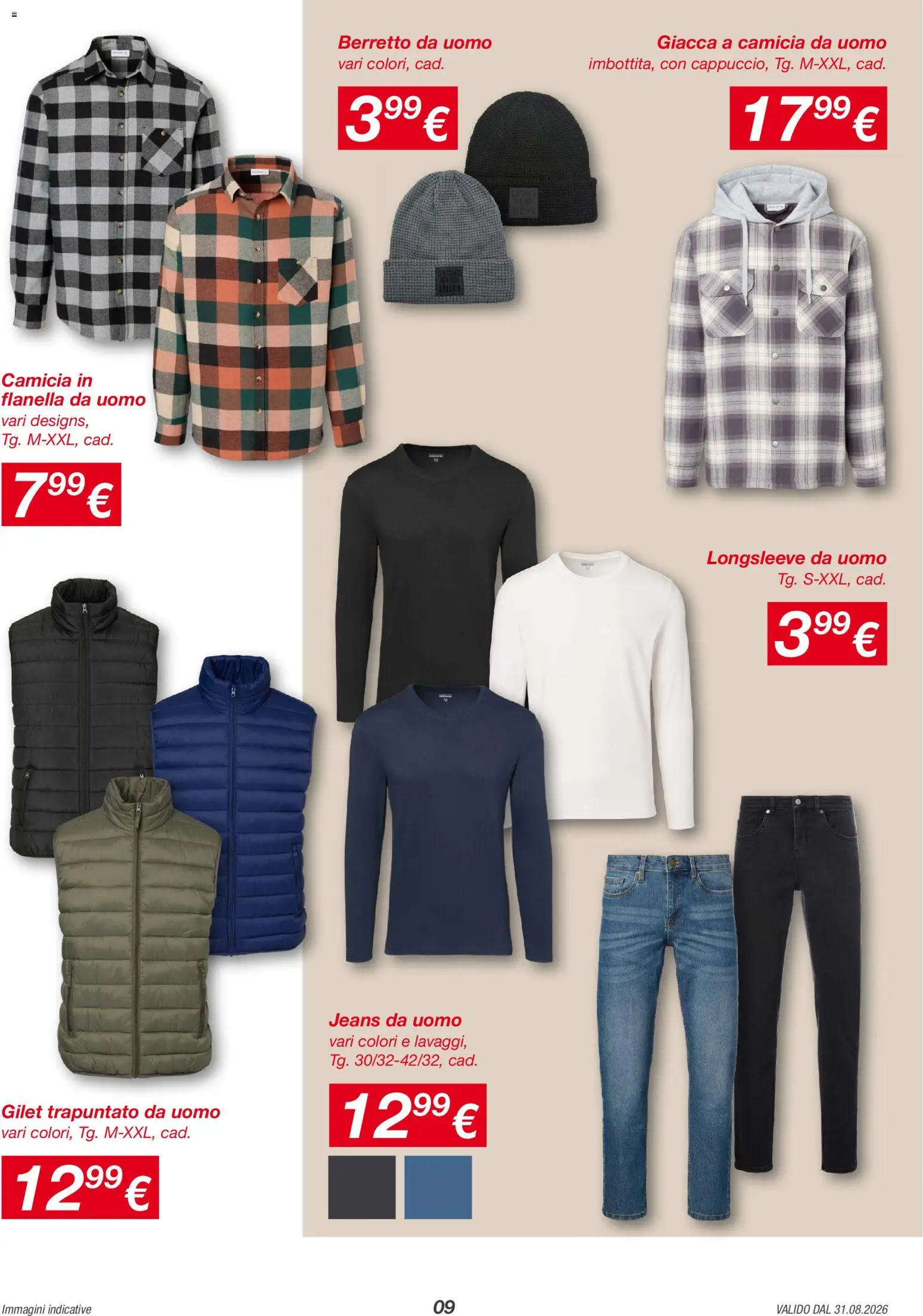 Anteprima dell'opuscolo KiK volantino dal negozio KiK valido da 31/08/2026 - Camicia, Jeans, Gilet, Giacca