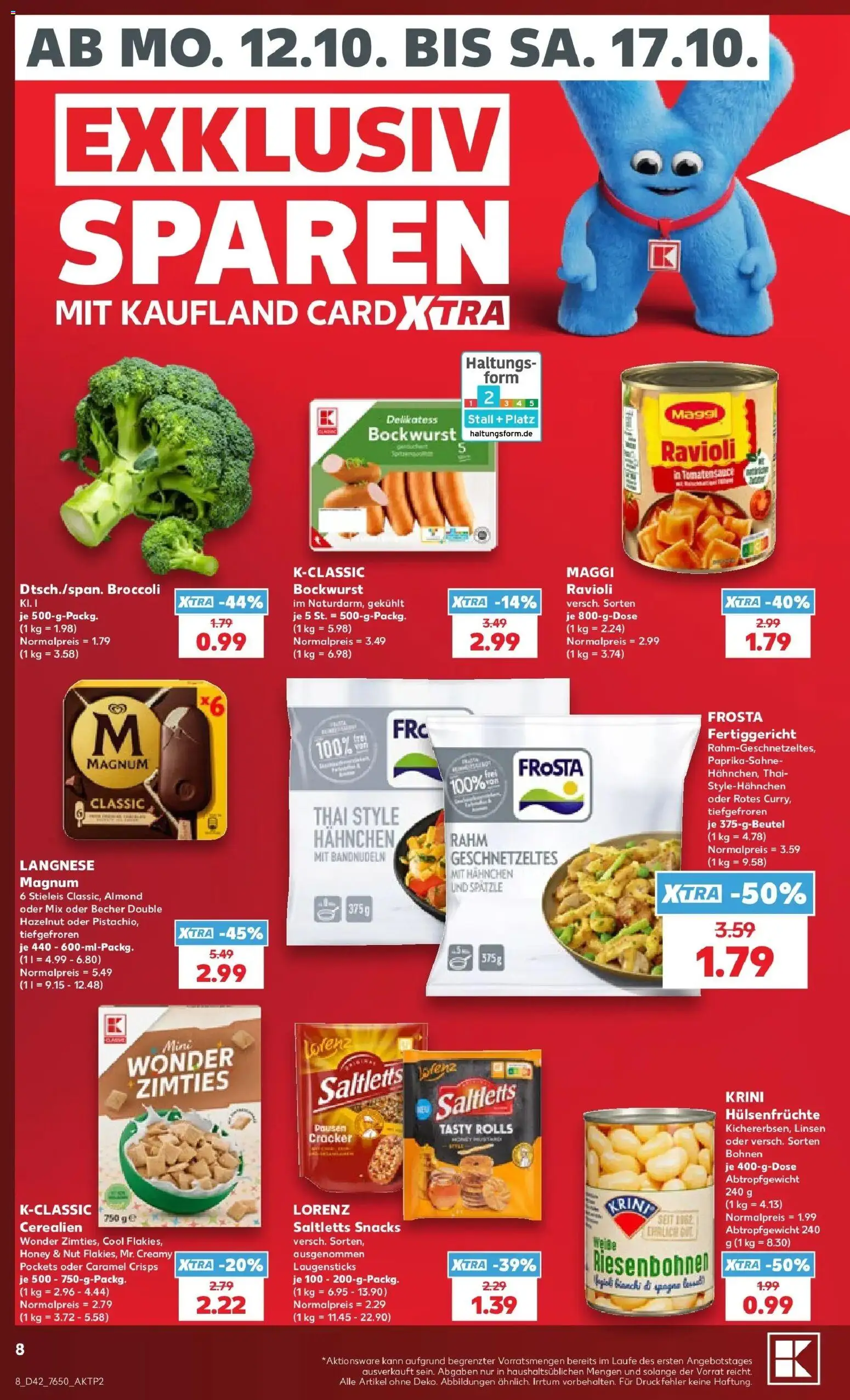 Vorschau von dem Prospekt des Geschäftes Kaufland, gültig ab dem 12.10.2026 - Maggi, Frosta, Bockwurst, Langnese, Hahnchen