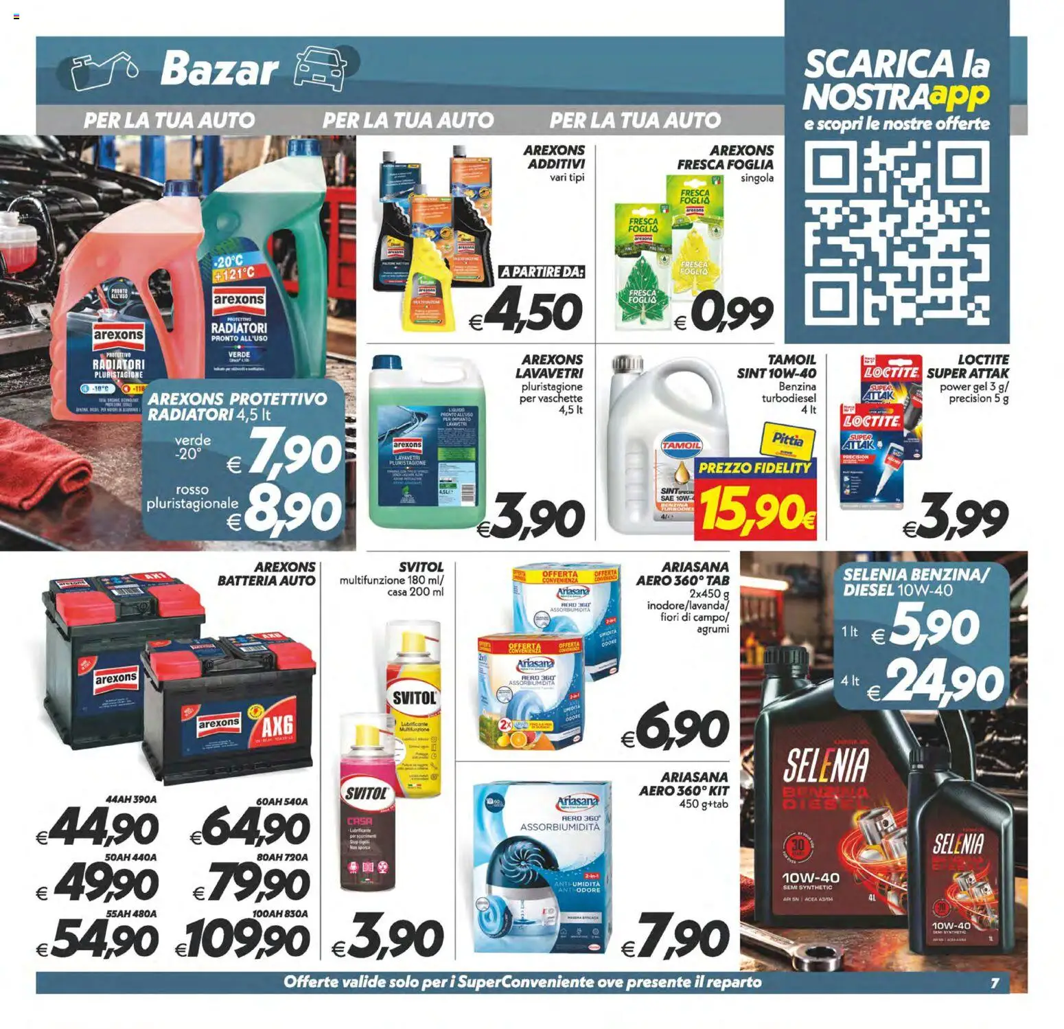 Anteprima dell'opuscolo SuperConveniente volantino Misterbianco dal negozio SuperConveniente valido da 23/10/2026 - Fiori, Batteria, Foglio, Agrumi, Lavavetri, Vaschette, Lubrificante