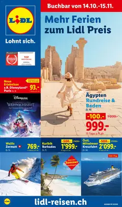 Vorschau des Merkblatts Lidl aktionen Oktober/November Reise-Highlights vom Shop Lidl gültig von 14.10.2026 bis 15.11.2026