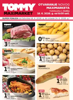 Pregled letka Tommy - Super ponuda povodom otvaranja u Dražicama trgovine Tommy vrijedi od 18.06.2026