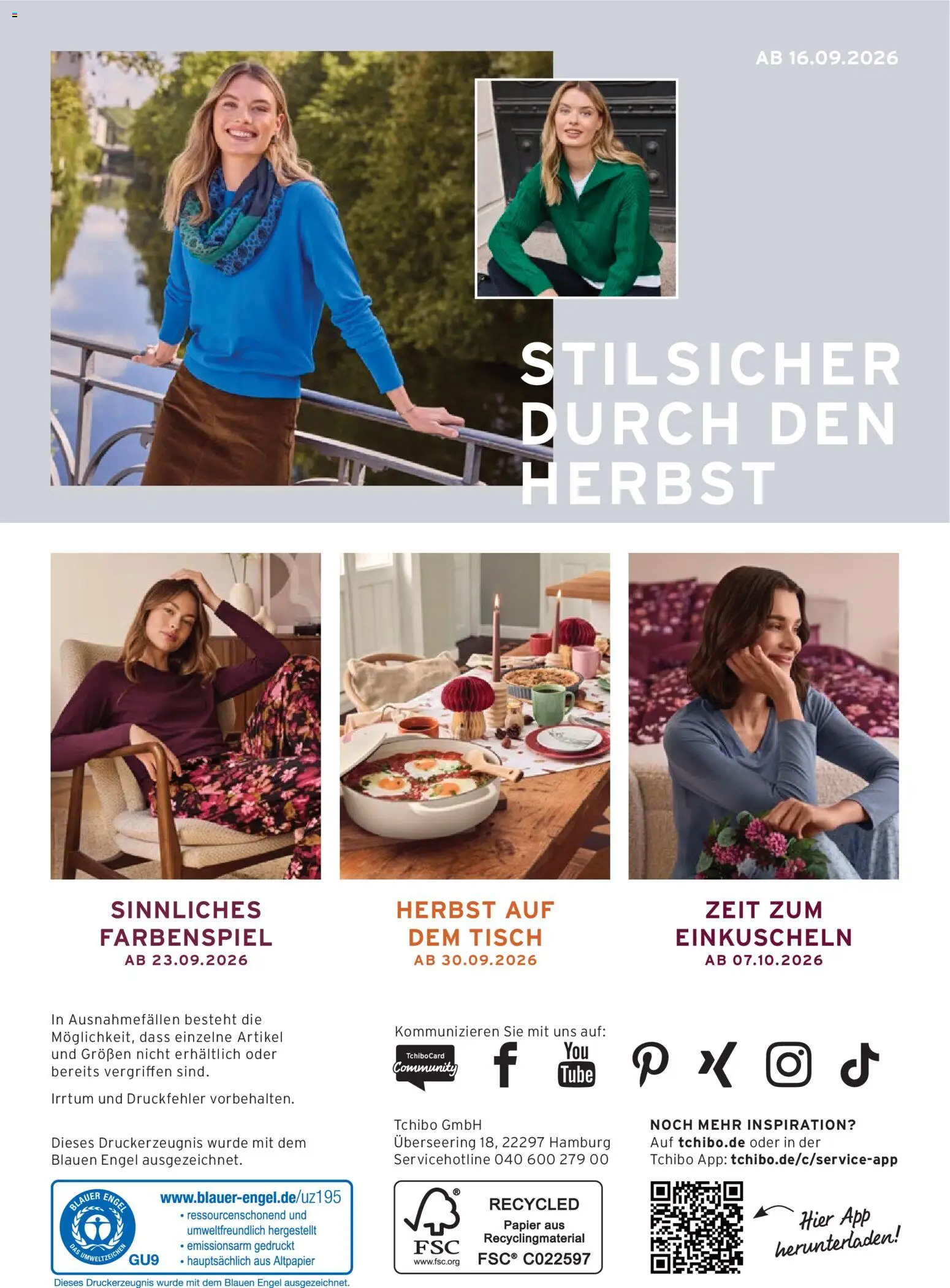 Vorschau von dem Prospekt des Geschäftes Tchibo, gültig ab dem 09.09.2026 - Tisch