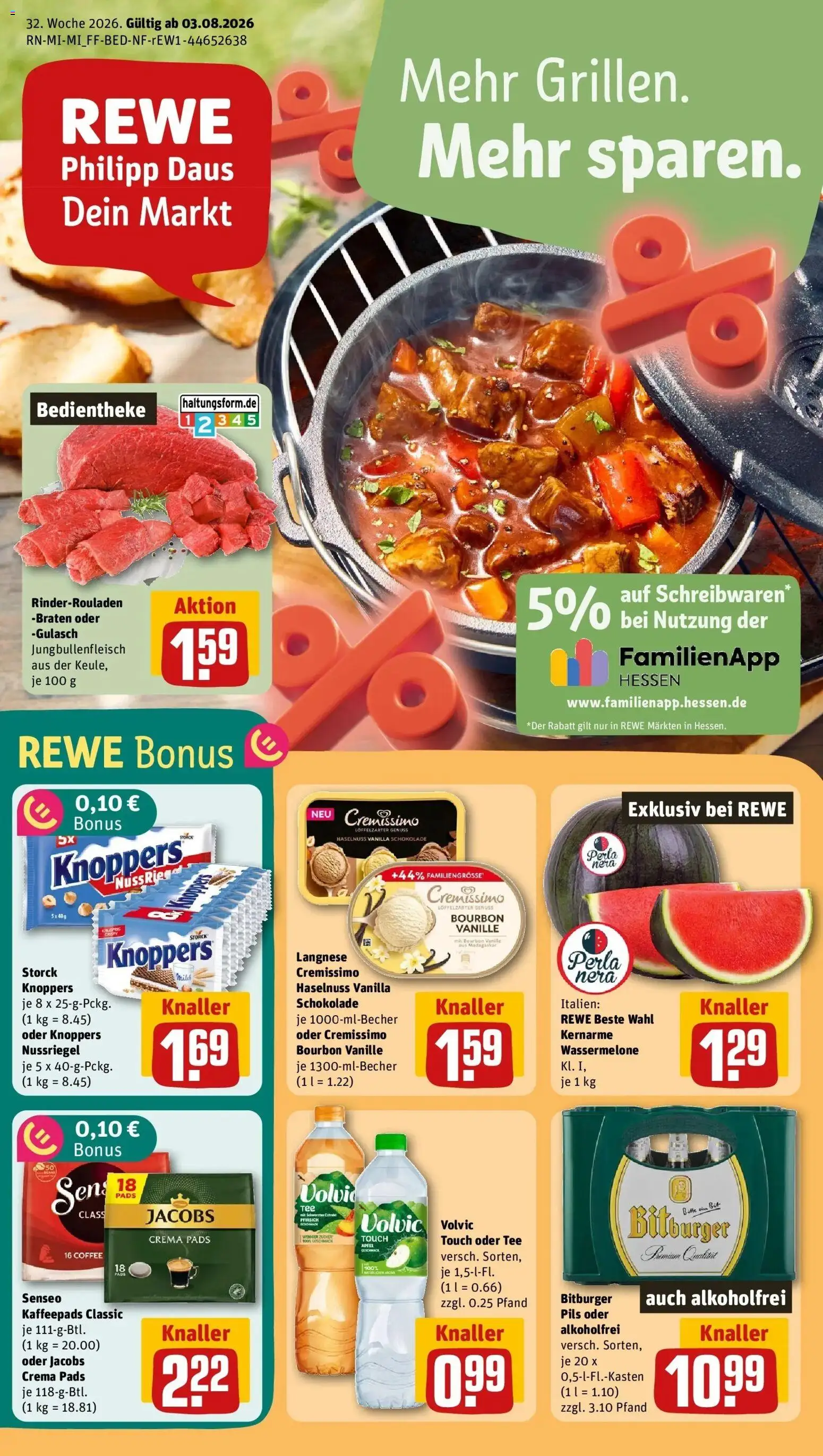 Vorschau von dem Prospekt des Geschäftes Rewe, gültig ab dem 03.08.2026