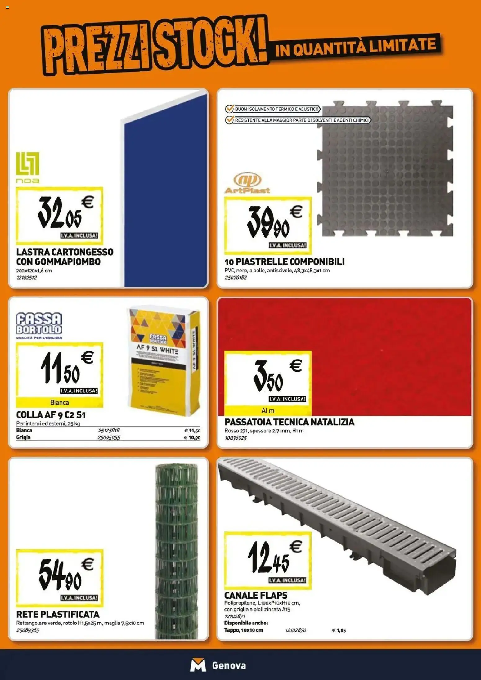 Anteprima dell'opuscolo TECNOMAT catalogo Genova dal negozio TECNOMAT valido da 29/10/2026 - Griglia, Piastrelle, Colla