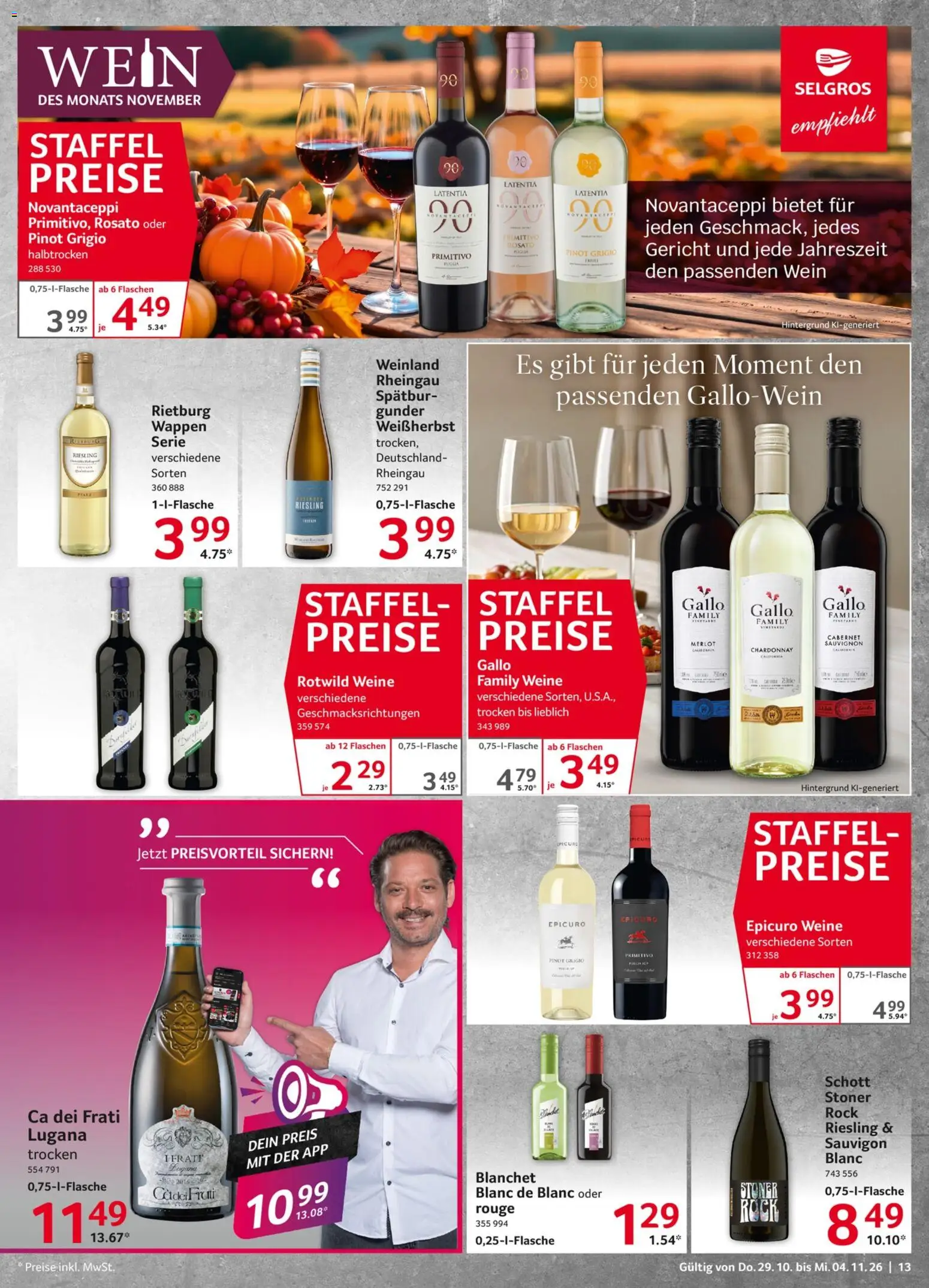 Vorschau von dem Prospekt des Geschäftes Selgros, gültig ab dem 29.10.2026 - Wein, Rock, Rouge
