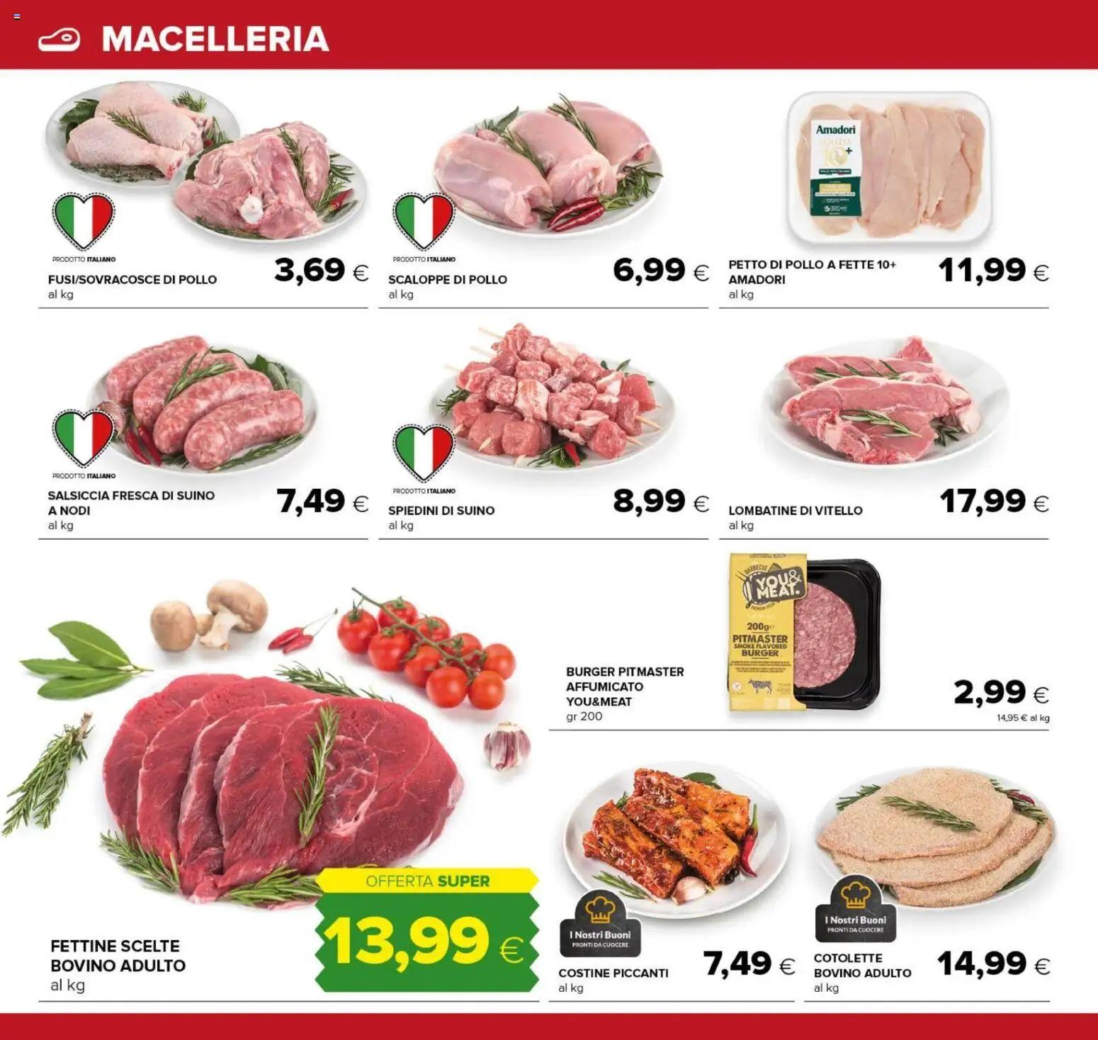 Anteprima dell'opuscolo Oasi volantino Perugia dal negozio Oasi valido da 04/09/2026 - Pollo, Salsiccia, Bovino, Petto di Pollo, Vitello, Suino, Spiedini
