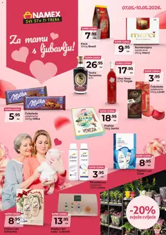 Pregled letka Namex Za mamu s ljubavlju trgovine Namex vrijedi od 07.05.2026