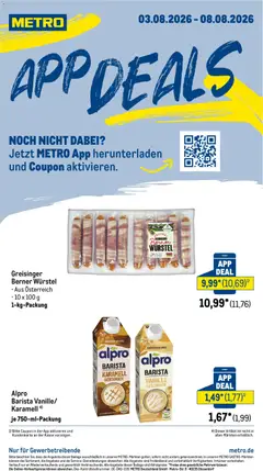 Vorschau von dem Prospekt des Geschäftes Metro, gültig ab dem 03.08.2026