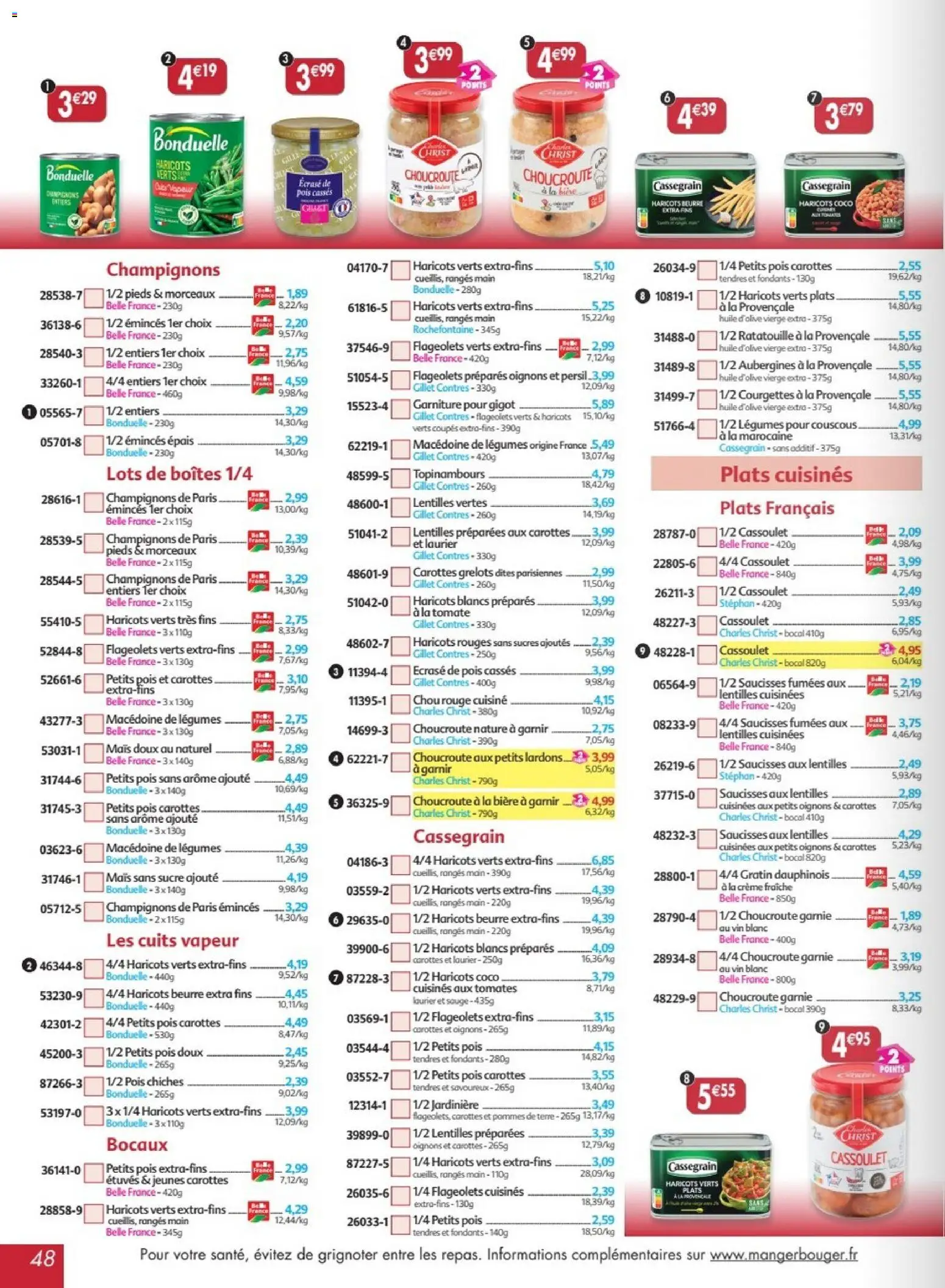Prévisualisation de Maximo catalogue epicerie du magasin Maximo formulaire valide 24/08/2026 - Gratin dauphinois, Choucroute, Mais, Huile, Haricots rouges, Cassegrain, Huile D'olive, Huile d'olive vierge extra
