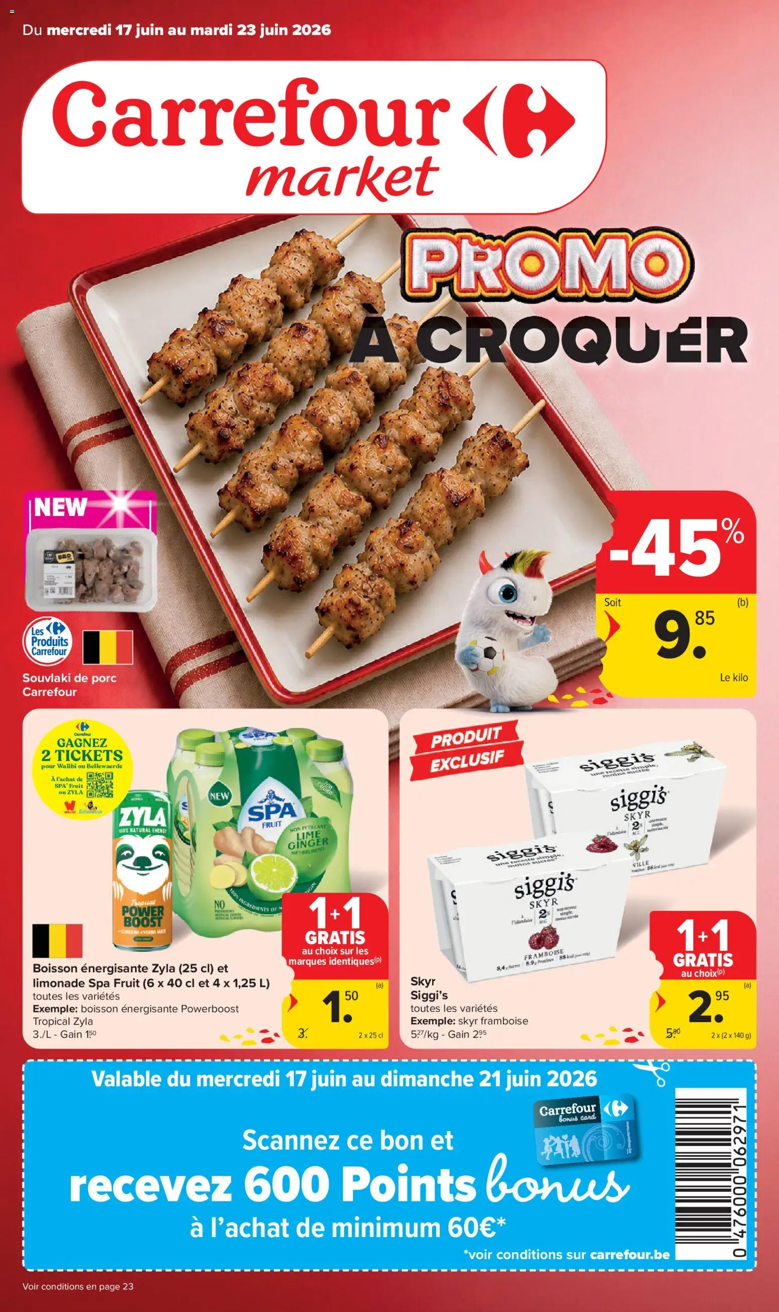 Voorbeeld van Carrefour Publicité Market van winkel Carrefour geldig vanaf 17/06/2026 - Fruit, Skyr, Limonade