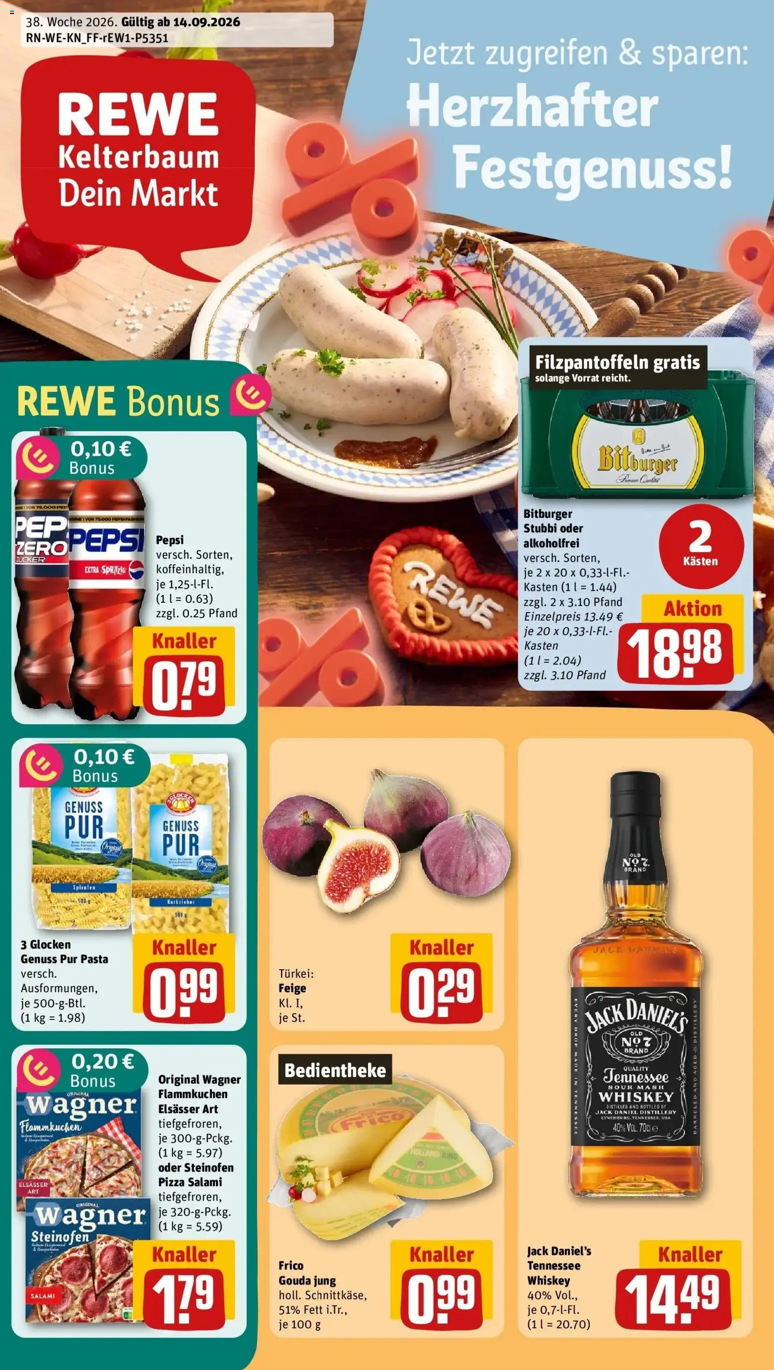 Vorschau von dem Prospekt des Geschäftes Rewe, gültig ab dem 14.09.2026