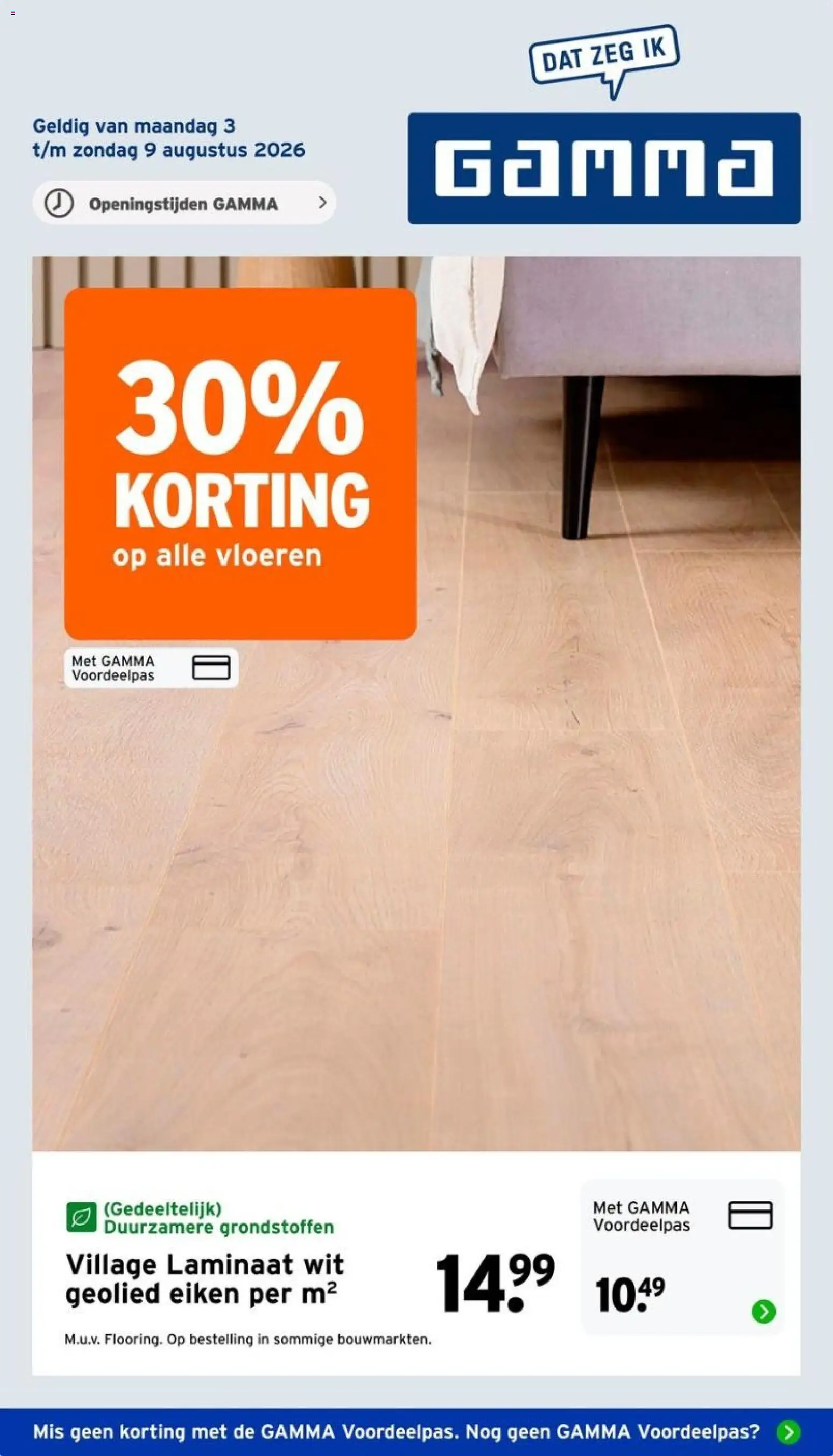 Voorbeeld van GAMMA folder van winkel GAMMA geldig vanaf 03-08-2026 - Vloeren