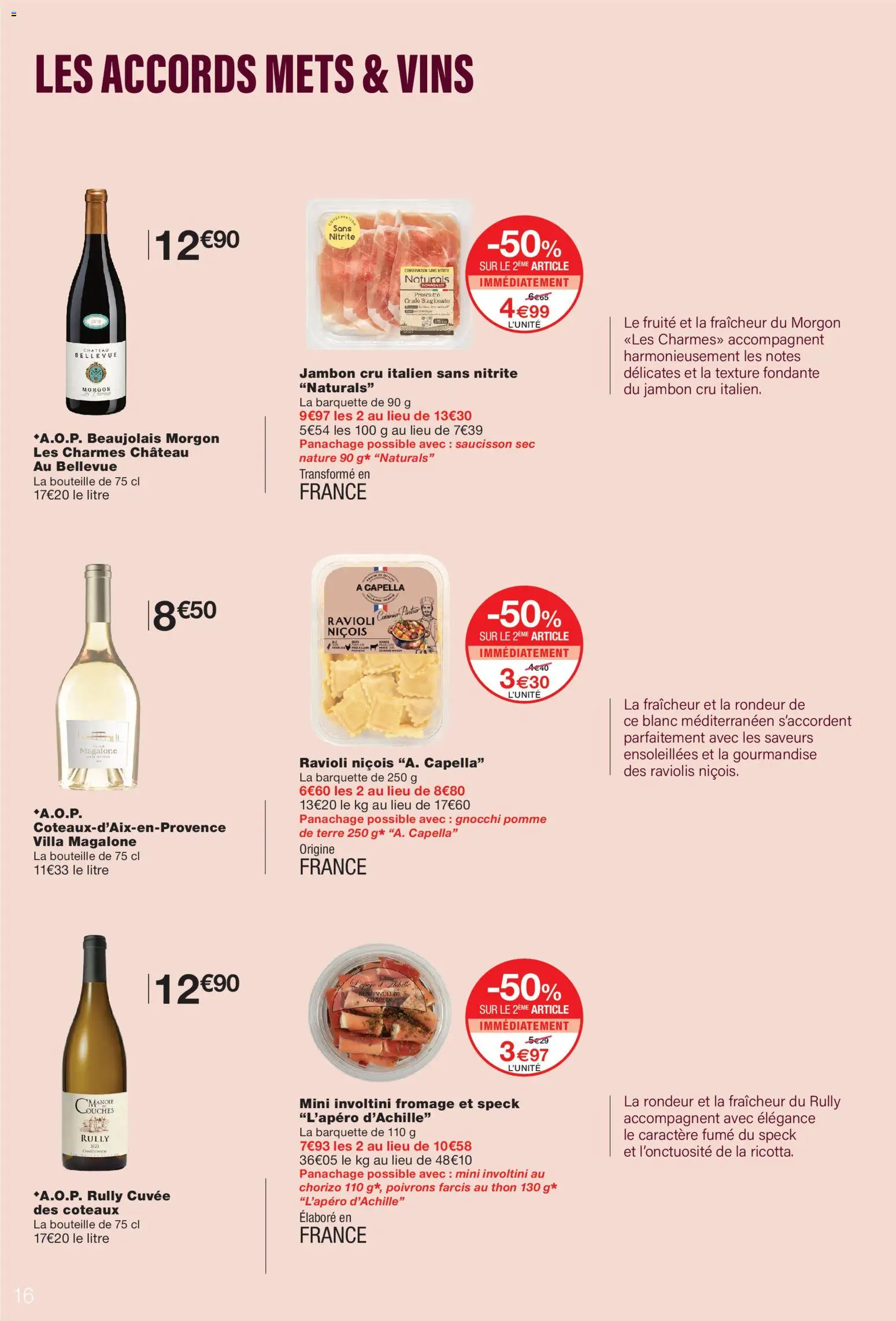 Prévisualisation de Monoprix catalogue du magasin Monoprix formulaire valide 08/09/2026 - Fromage, Pomme, Jambon, Raviolis, Ravioli, Prosciutto, Bouteille, Saucisson sec