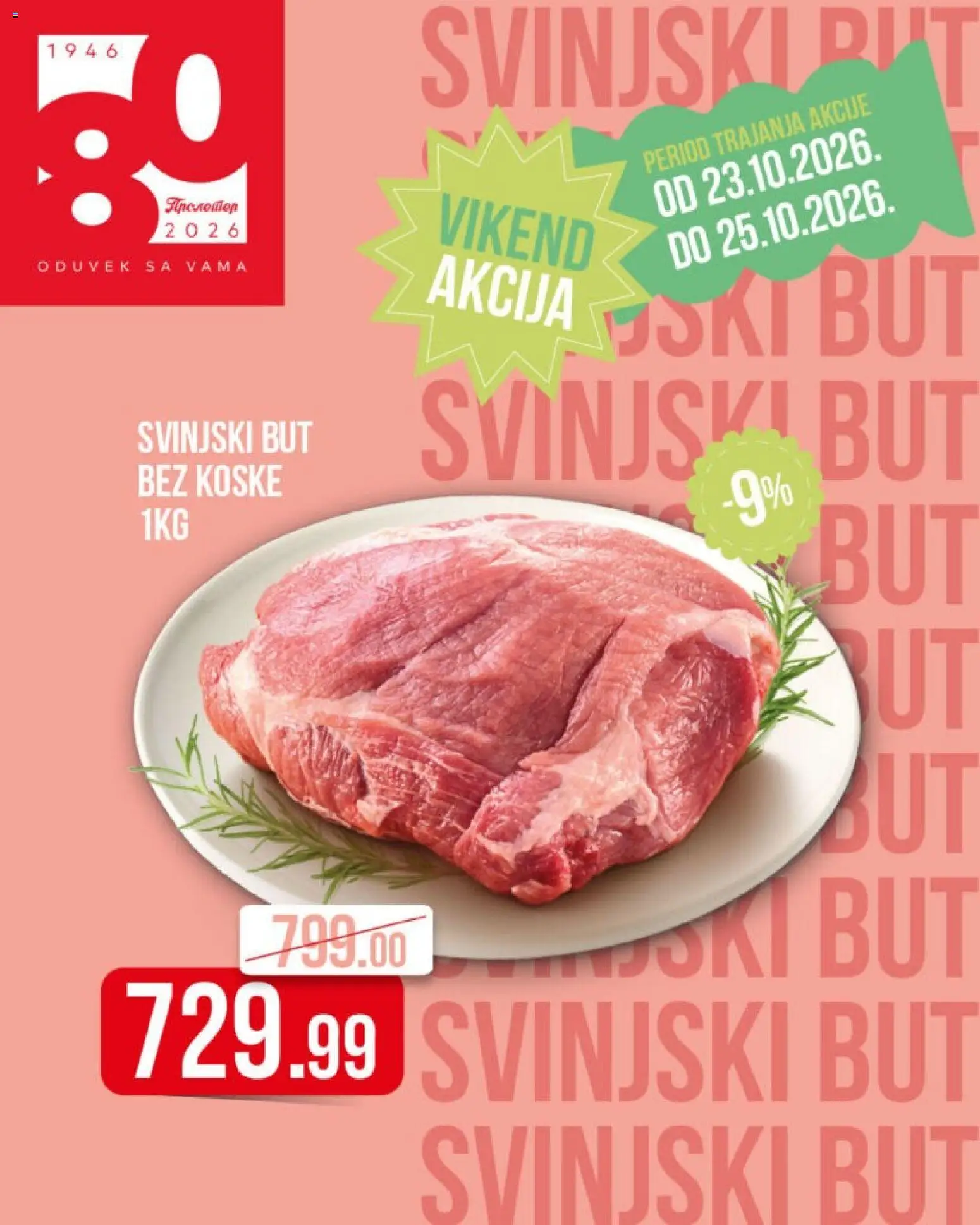 Pregled Metalac Proleter kataloga - važi od 23.10.2026 - Svinjski but