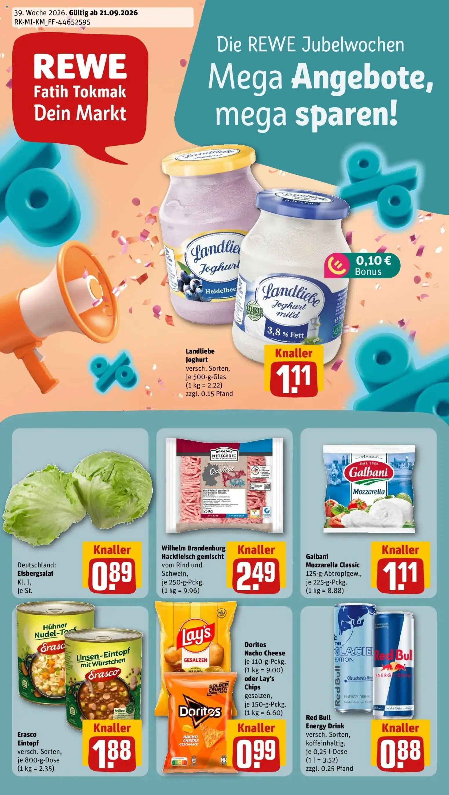 Vorschau von dem Prospekt des Geschäftes Rewe, gültig ab dem 21.09.2026