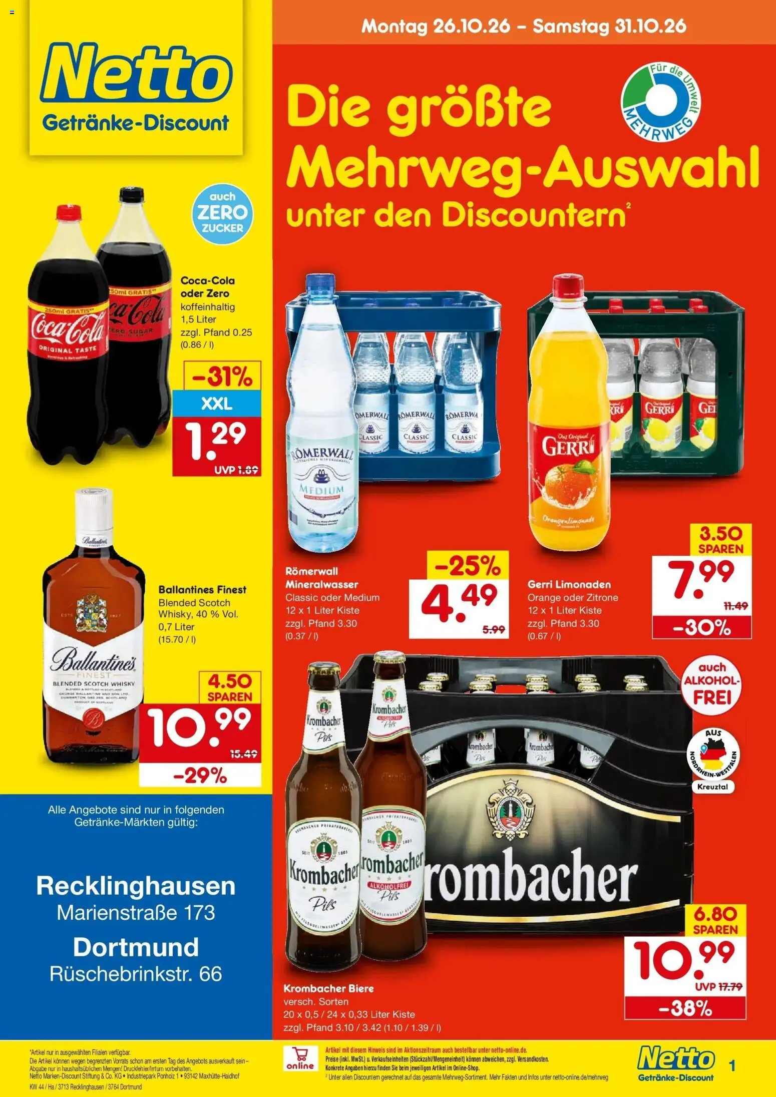 Vorschau von dem Prospekt des Geschäftes Netto Marken-Discount, gültig ab dem 26.10.2026