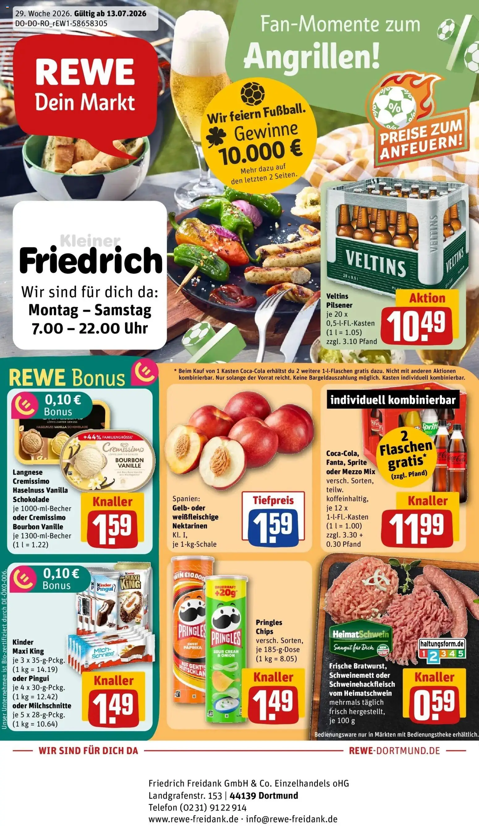 Vorschau von dem Prospekt des Geschäftes Rewe, gültig ab dem 13.07.2026
