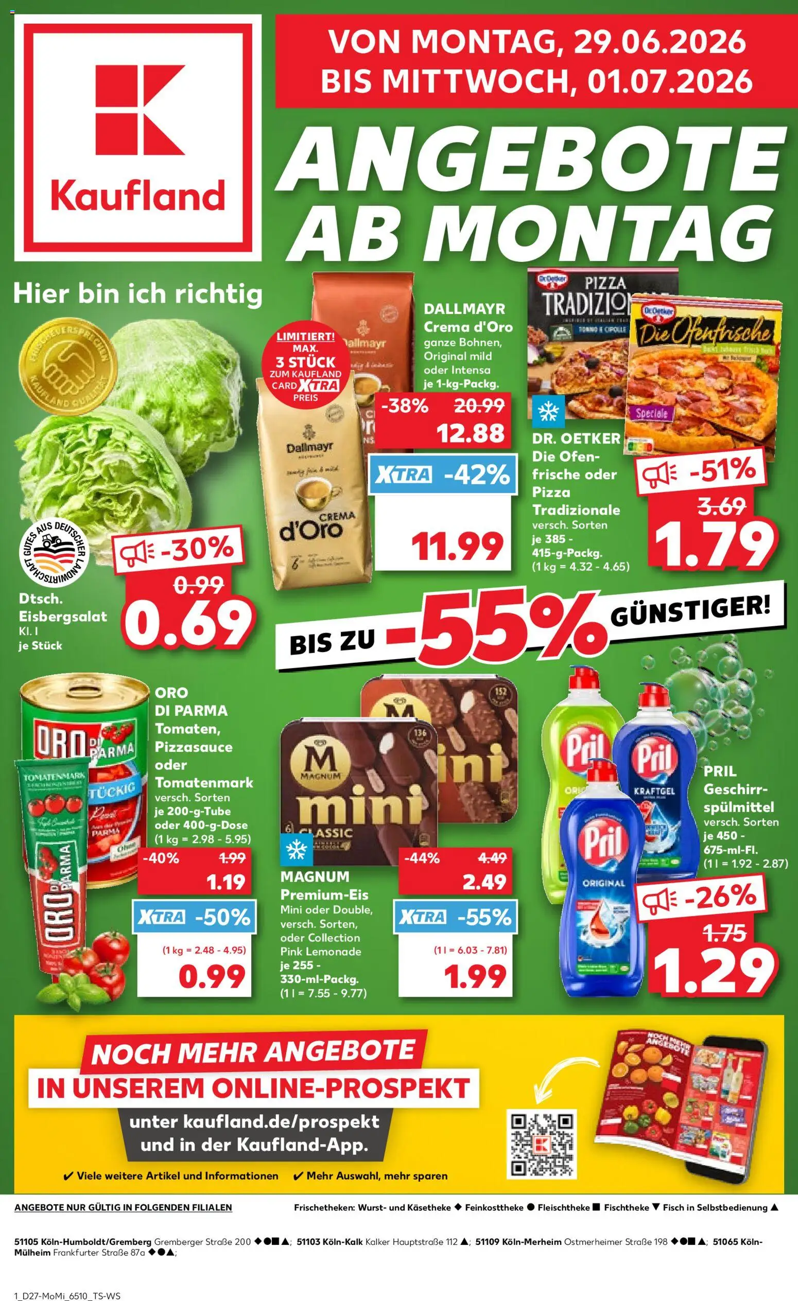 Voorbeeld van Kaufland DE - DE Folder Köln van winkel Kaufland DE geldig vanaf 29-06-2026 - Pizza, Magnum
