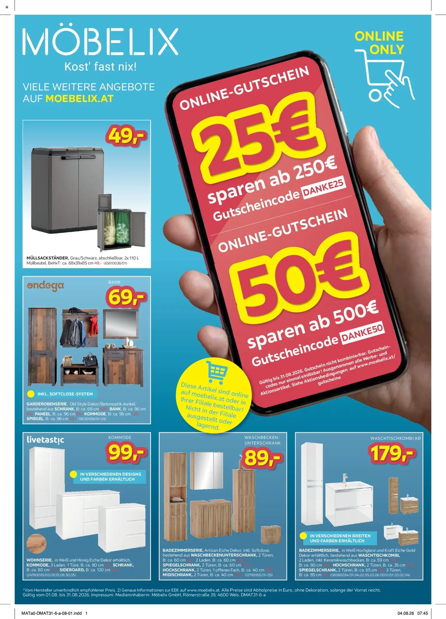 Vorschau der Angebote: Möbelix Möbelix Die Besten Online Deals gültig ab 01.08.2026
