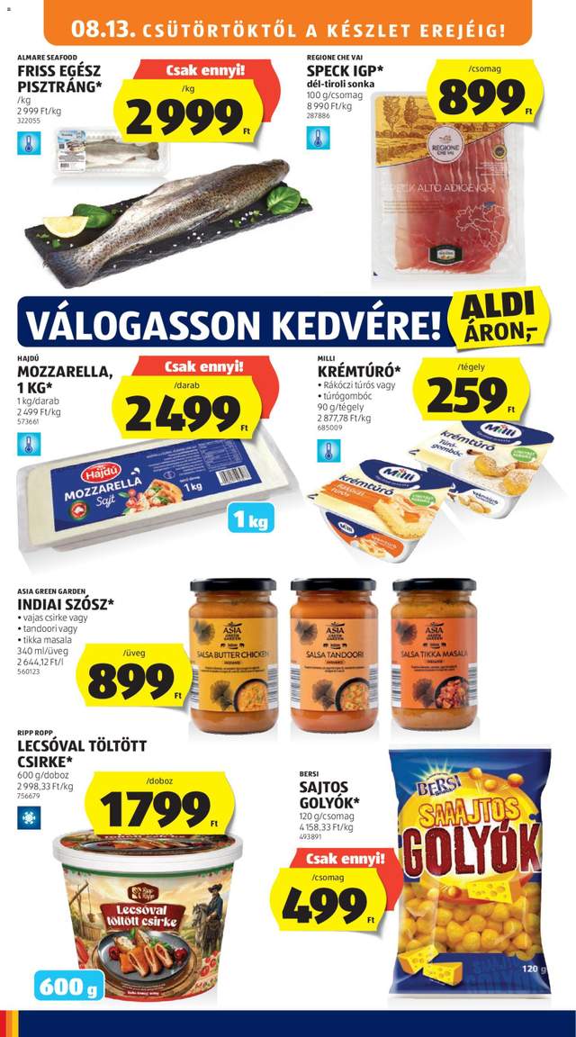 Új Aldi akciós újság 08.13.