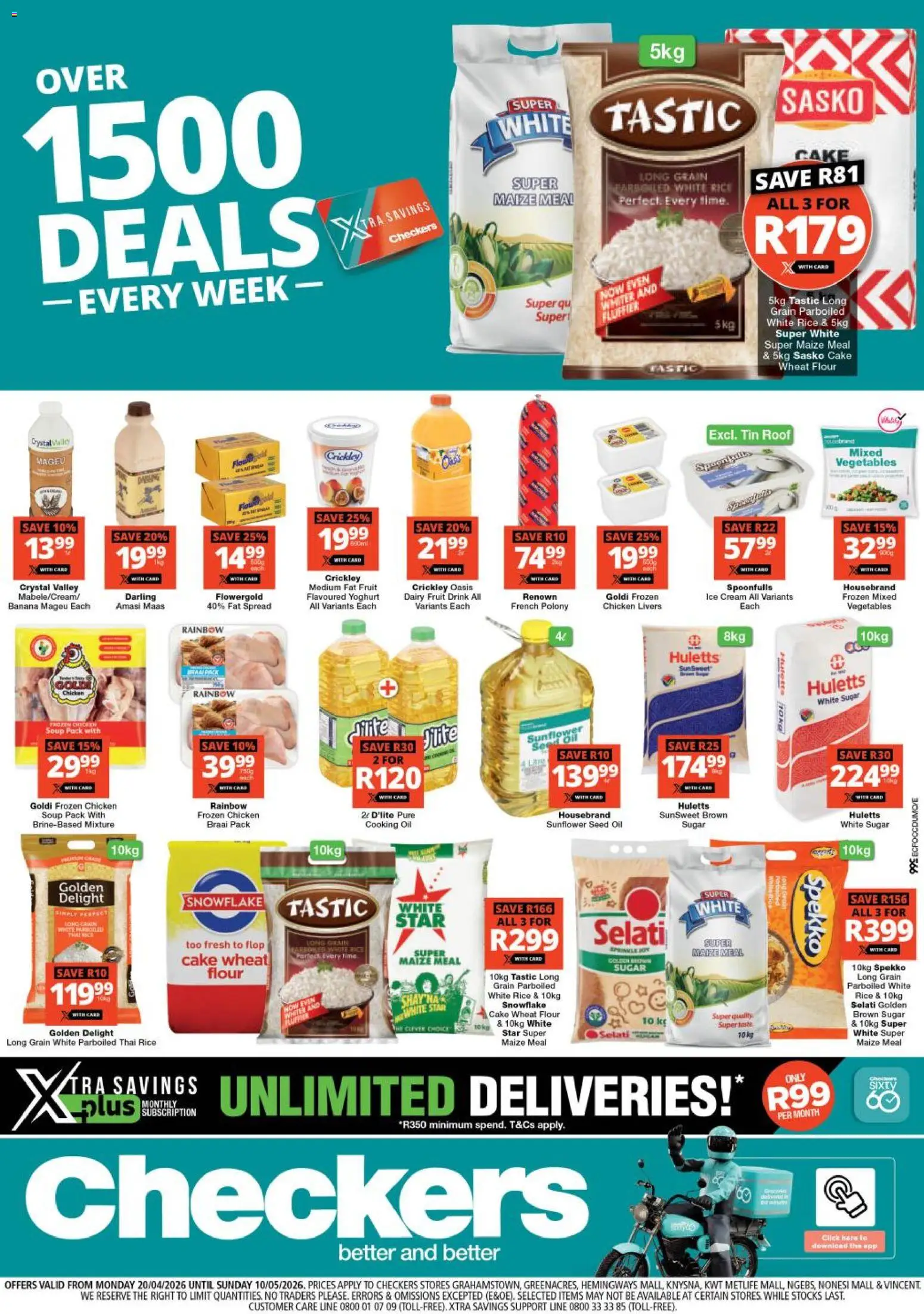 Checkers - Eastern Cape - Xtra Savings Deals 20/04 - 10/05/2026