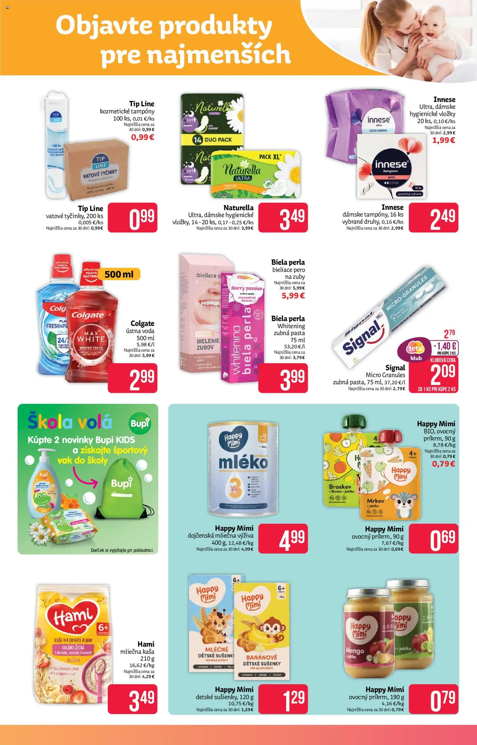 Náhľad Teta drogerie letáku platného od 14.09.2026 - Mango, Voda, Pero, Kaša, Zubná pasta, Ústna voda