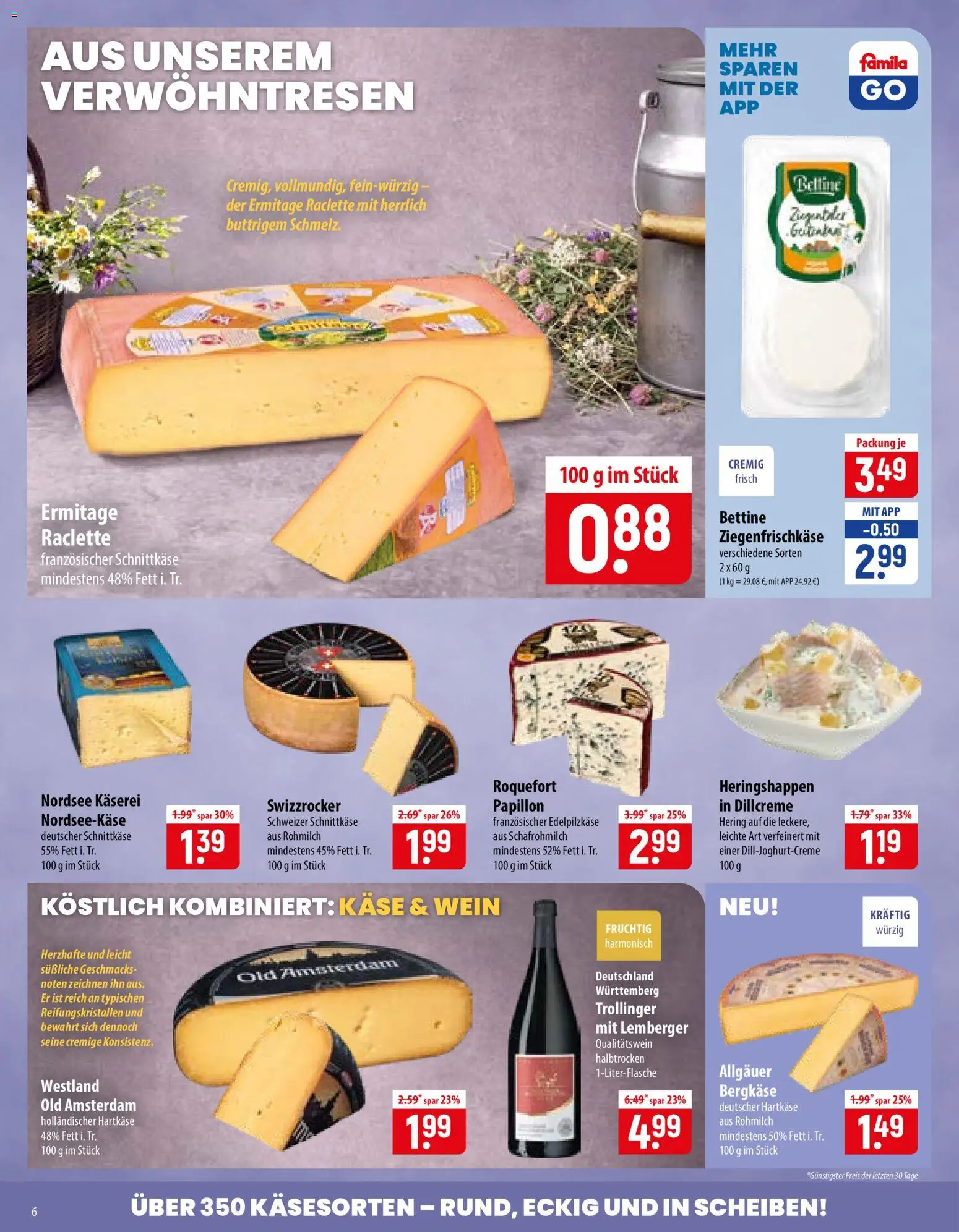 Vorschau von dem Prospekt des Geschäftes Famila, gültig ab dem 02.11.2026 - Raclette, Käse, Wein, Hering