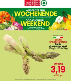 Anteprima dell'opuscolo Eurospar volantino Weekend dal negozio Eurospar valido da 30/04/2026
